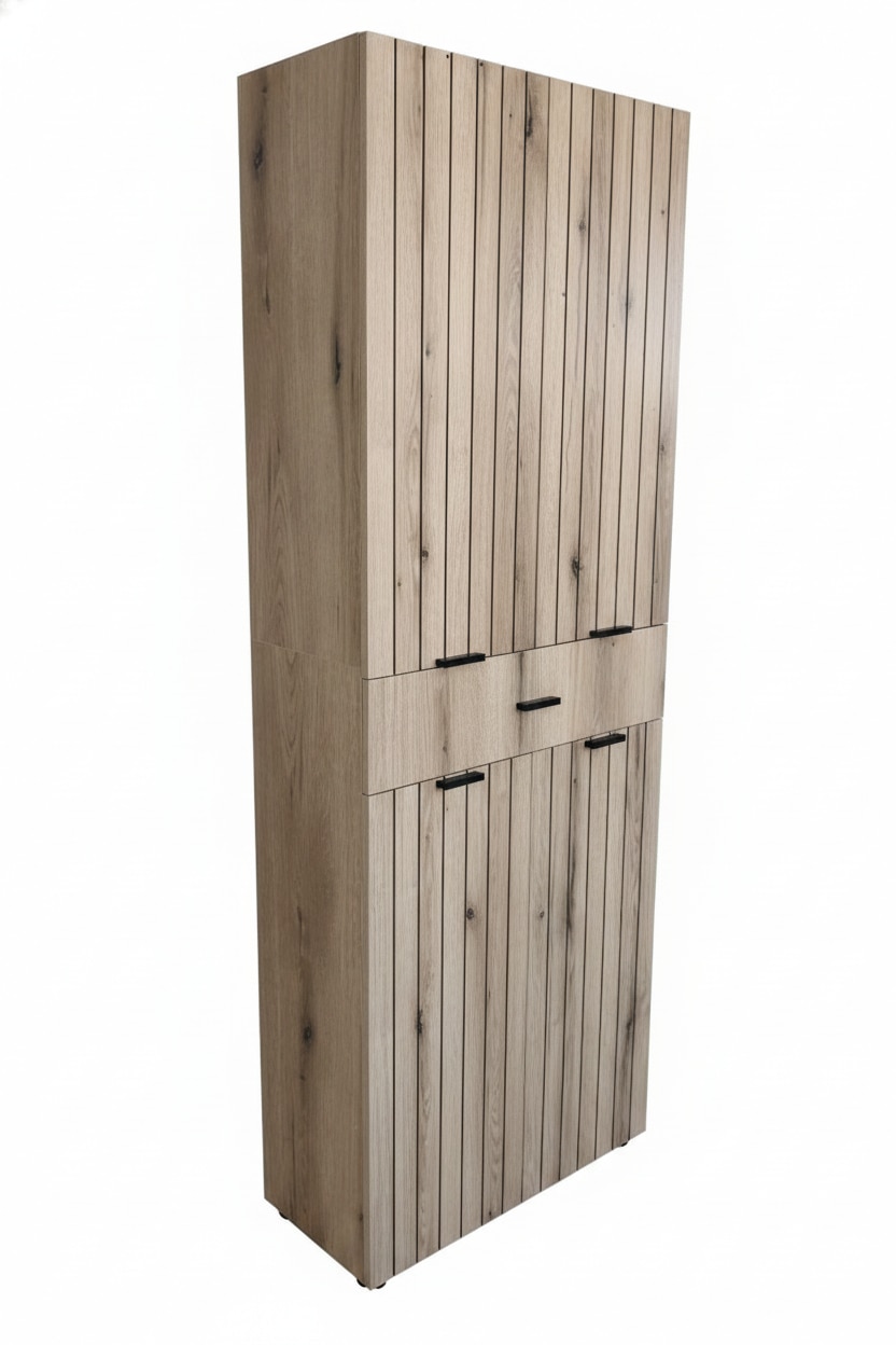 OTTO home Hochschrank »Baltrum« Breite 69,8 cm dekorative Lamellenoptik
