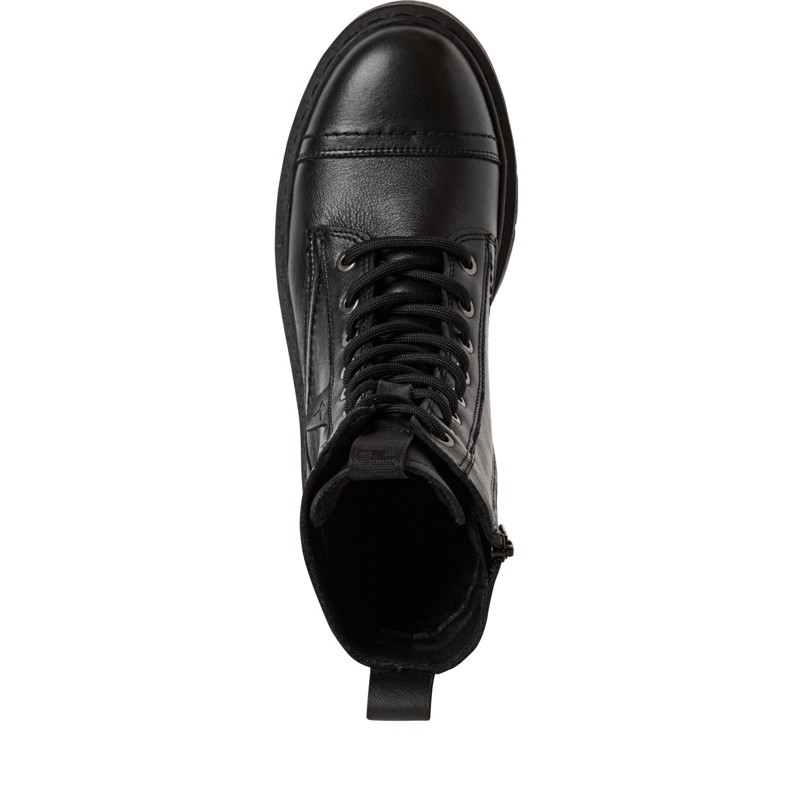 Tamaris Schnürstiefelette, Blockabsatz, Plateau, Schnürboots mit T-Prägung am Label