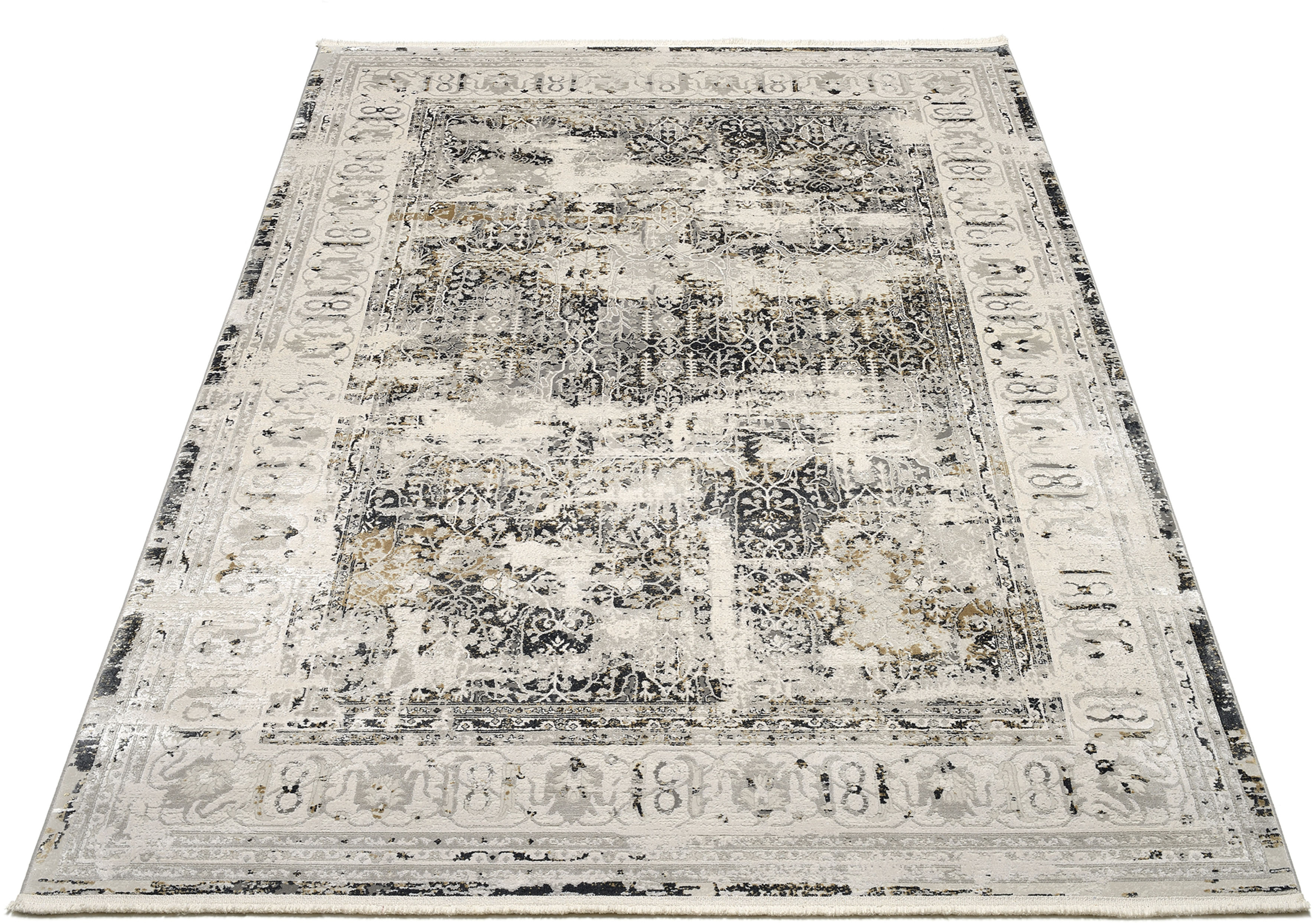 Teppich MUSTERRING, B:80cm H:5mm L:150cm, beige, Polyacryl, Viskose, Wohnzimmer, Teppiche, "COLORADO CLASSIC", exclusive MUSTERRING DELUXE COLLECTION