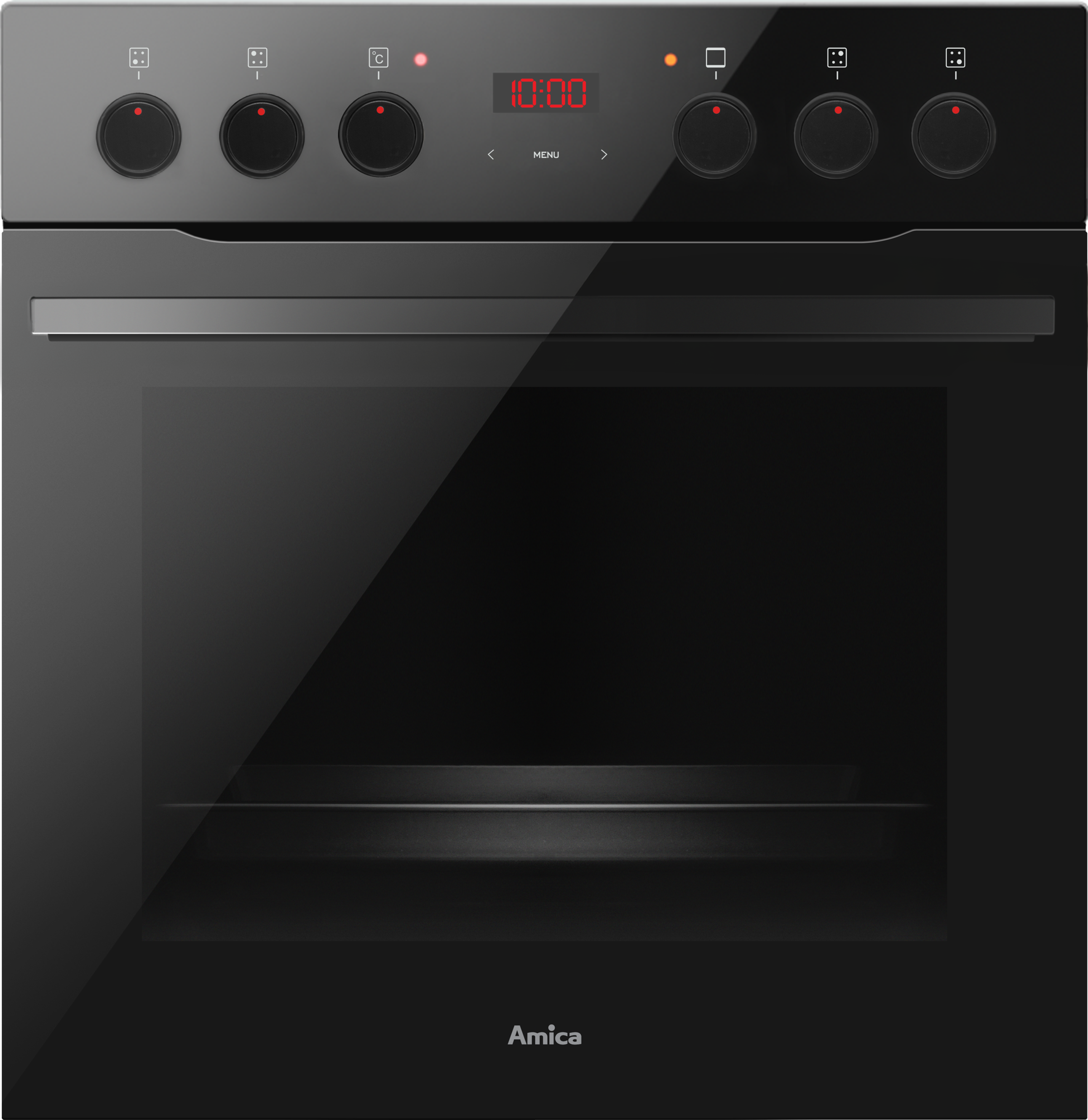 Amica Elektro-Herd-Set »EHCX 934 300 S« mit 1-fach-Teleskopauszug Steam Clean 2 Stk. tlg. Dreikreis-Zone passt die Kochfläche flexibel an Topfgrößen an