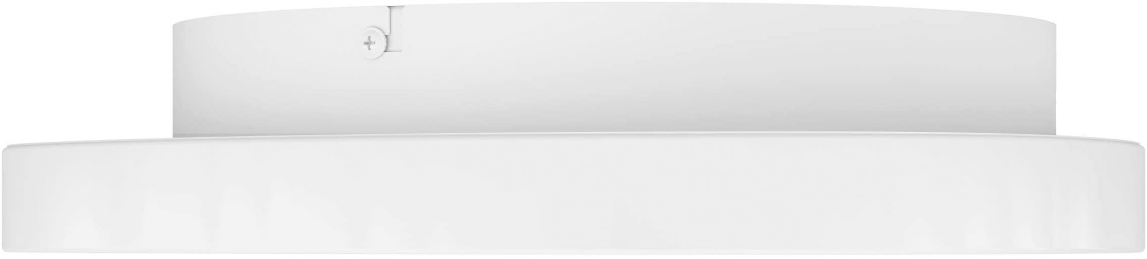 EGLO Deckenleuchte »Lortello Deckenlampe, dreieckige Bürolampe, Metall und Kunststoff« LED-Modul 1 Stk. Kaltweiß | Neutralweiß | Warmweiß Wand-/Deckenleuchte - H7,5 x Ø35 cm - weiß - 12W inkl.