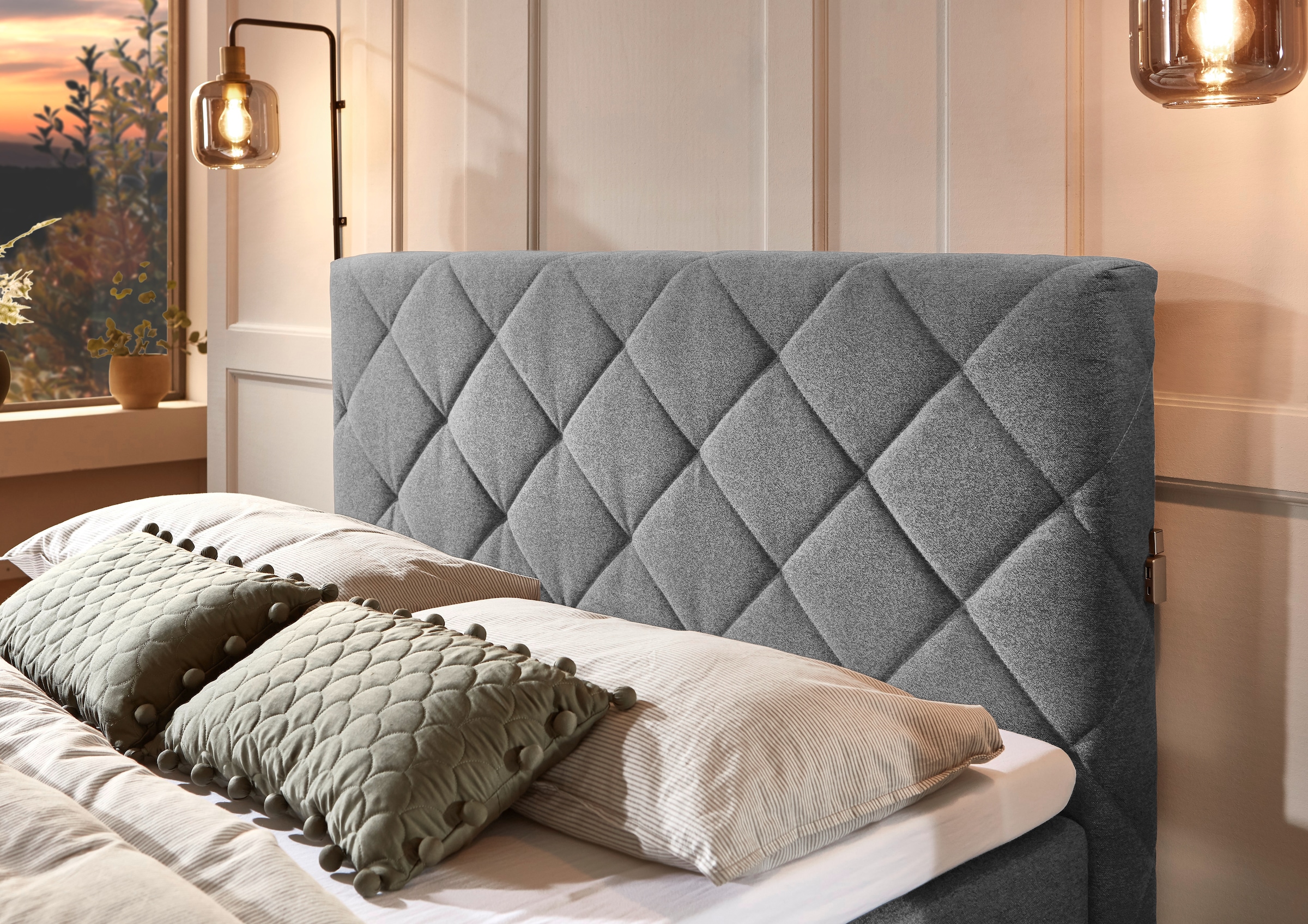 meise.möbel Boxspringbett »Messina«, inkl. Bettkasten, LED-Beleuchtung und Topper
