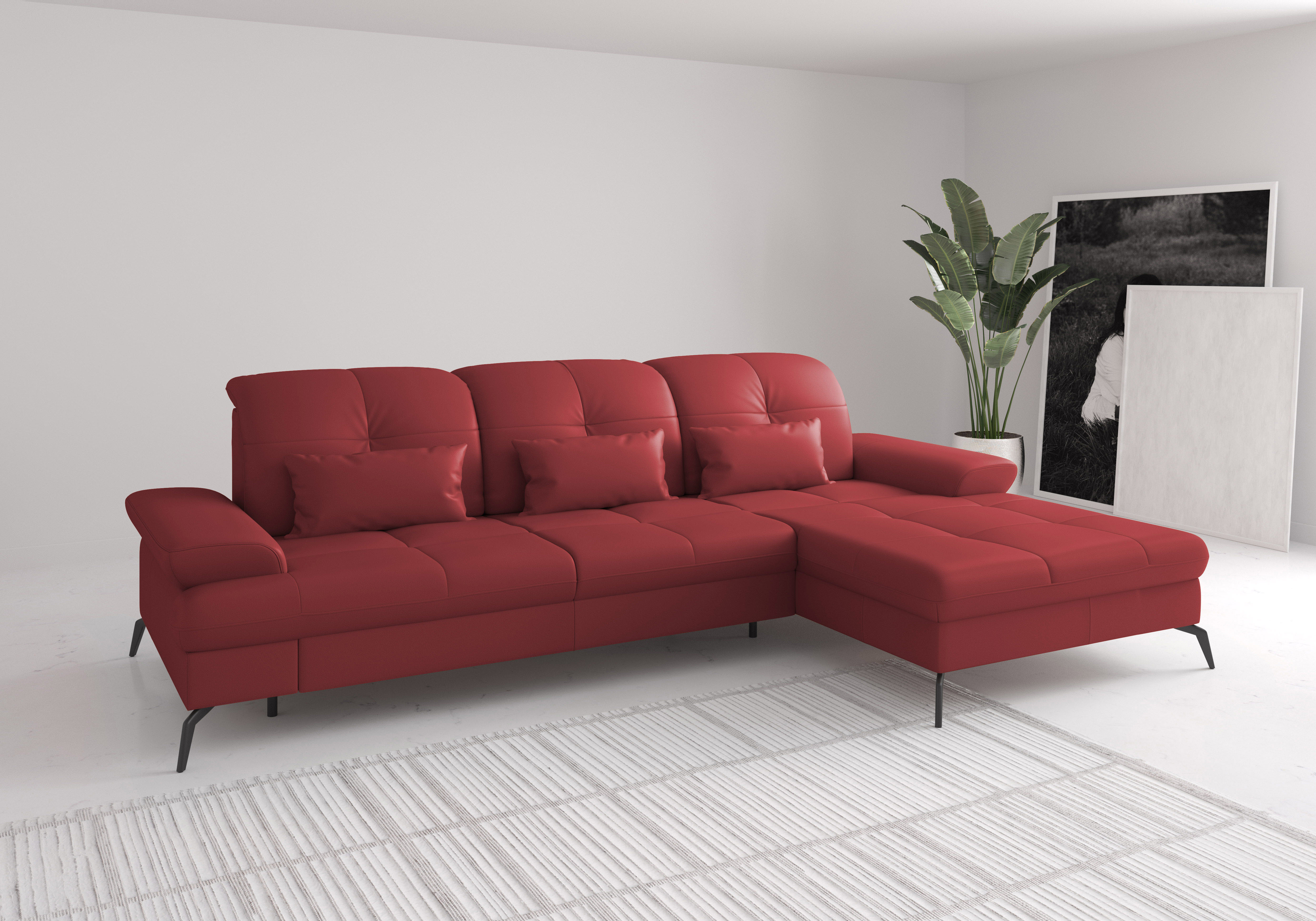 sit&more Ecksofa "Amica, L-Form, inkl. Sitztiefenverstellung & Armteilverstellung" wahlweise mit Schlaffunktion, Bettkasten und Kopfteilverstellung