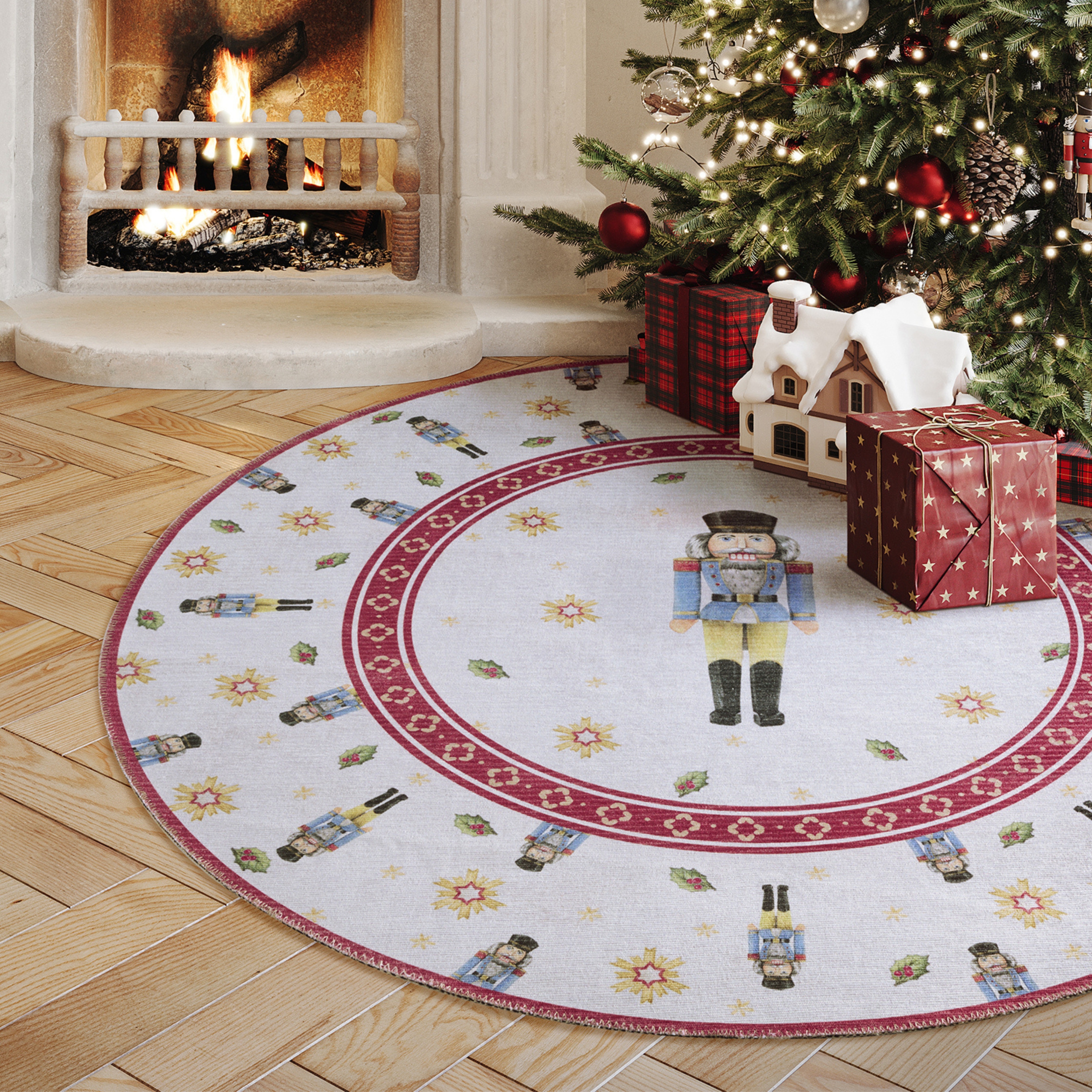 Villeroy & Boch "Toys Delight Limited Edition Santa Claus" rund 3 mm Höhe Limited Edition, Weihnachten, Wohnzimmer, Baumrock, Waschbar, Rund