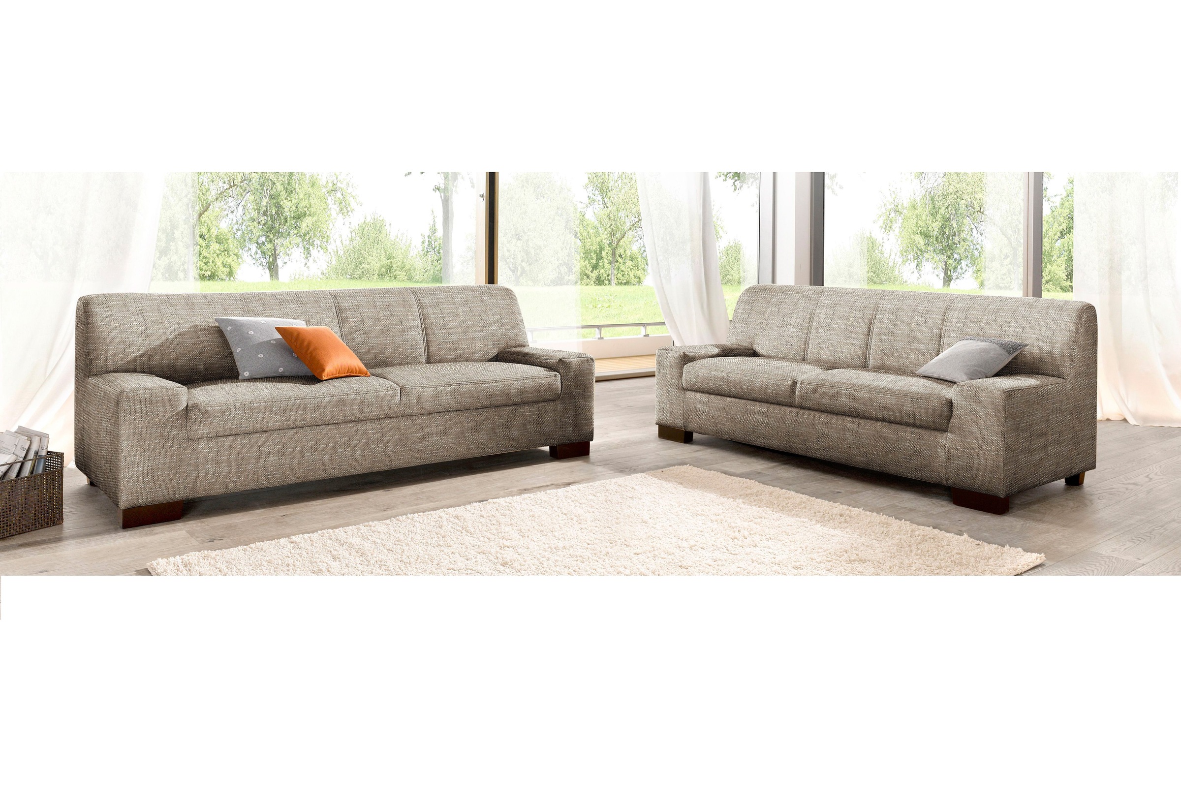 DOMO collection Polstergarnitur "Norma Top,elegant und modern, flache Armle günstig online kaufen