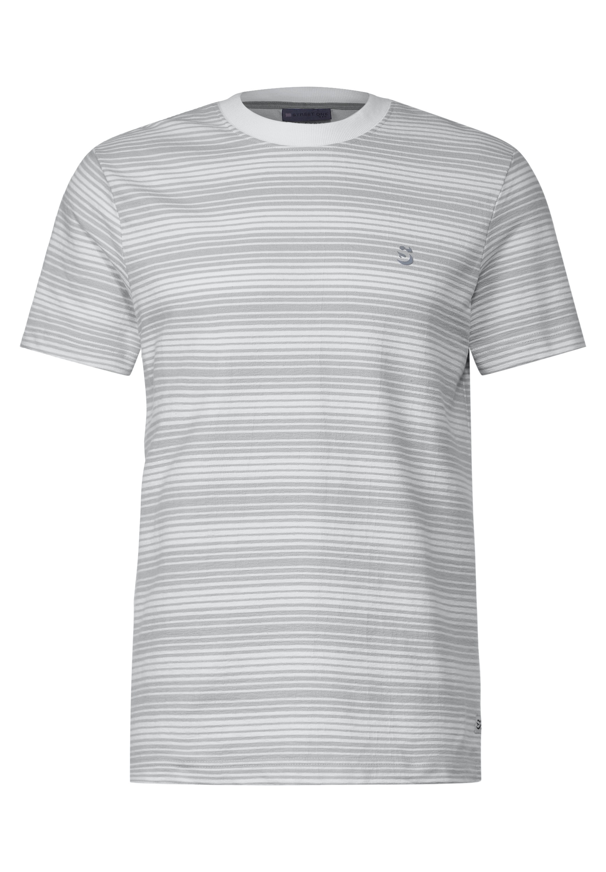 STREET ONE MEN Rundhalsshirt, mit Rundhalsausschnitt
