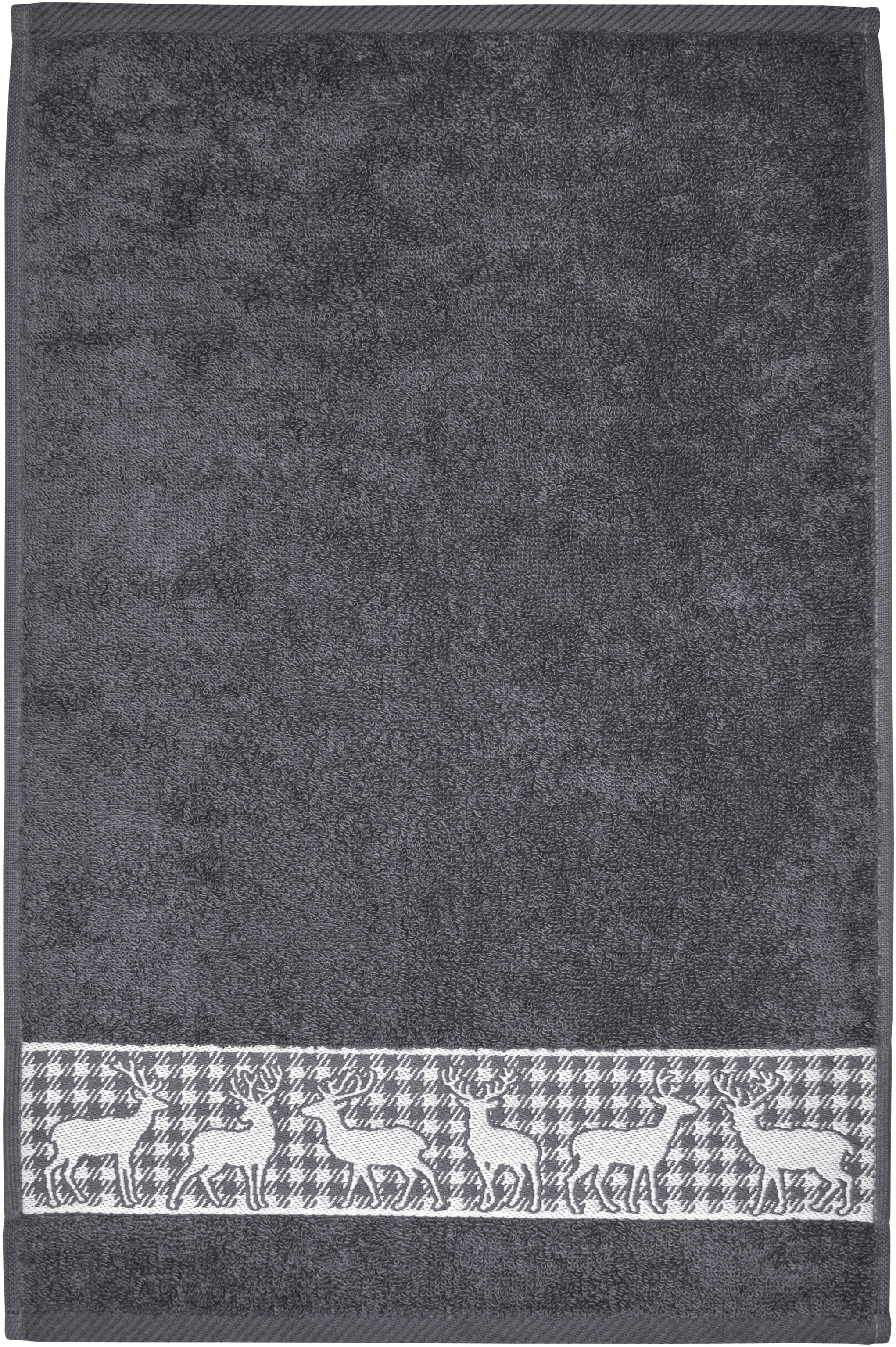 Thumbnail - Dyckhoff Gästehandtücher "Hirschparade" Made in Germany (6 Gästetücher)