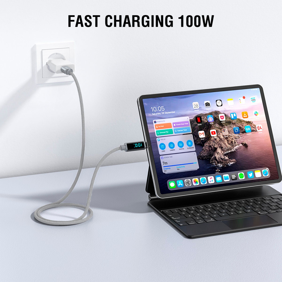 4smarts USB-Kabel »DigitCord USB-C 100W«, USB Typ C-USB Typ C, 150,00 cm