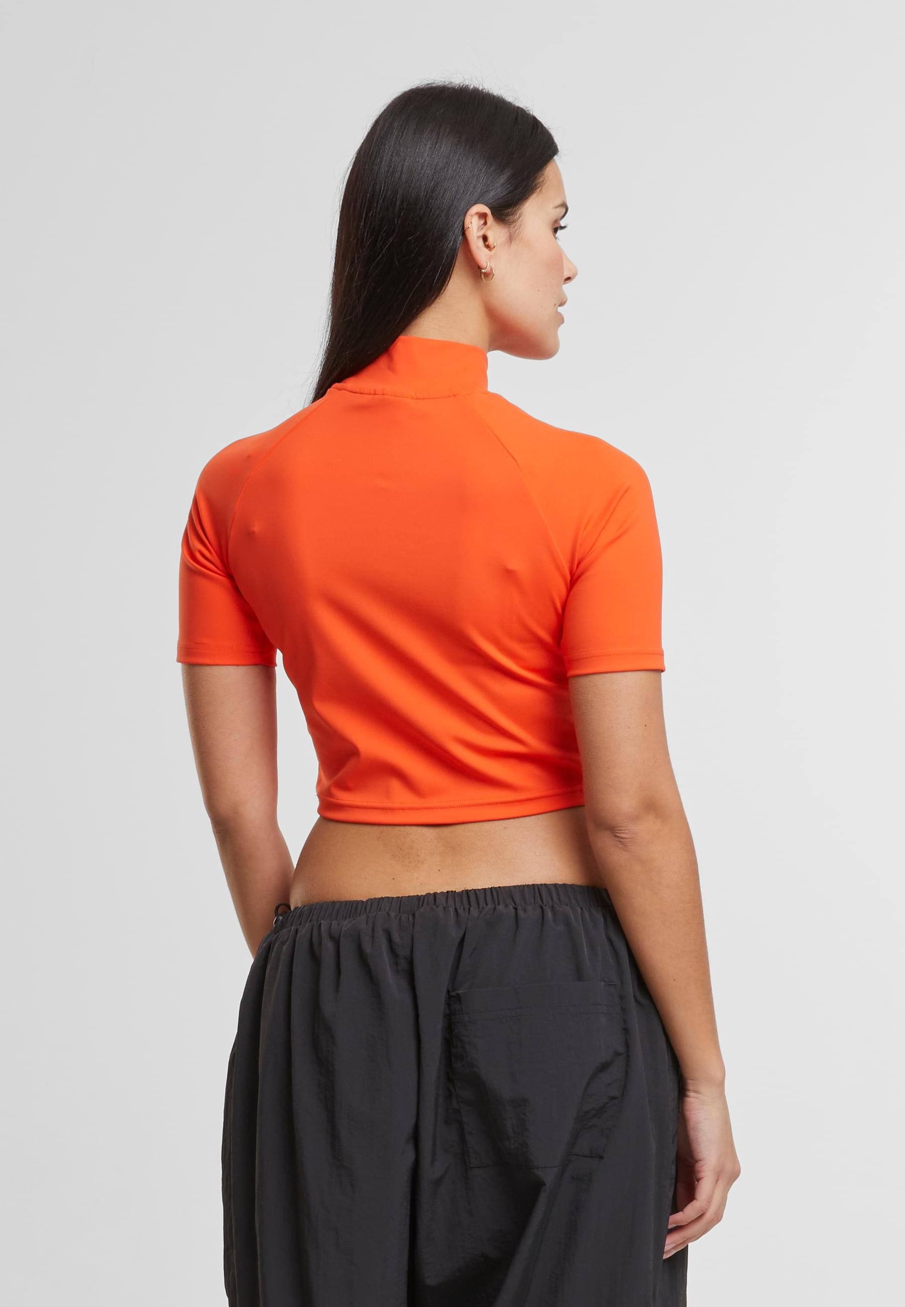 URBAN CLASSICS T-Shirt »Urban Classics Ladies High Neck Short Tee«, (1 tlg.)