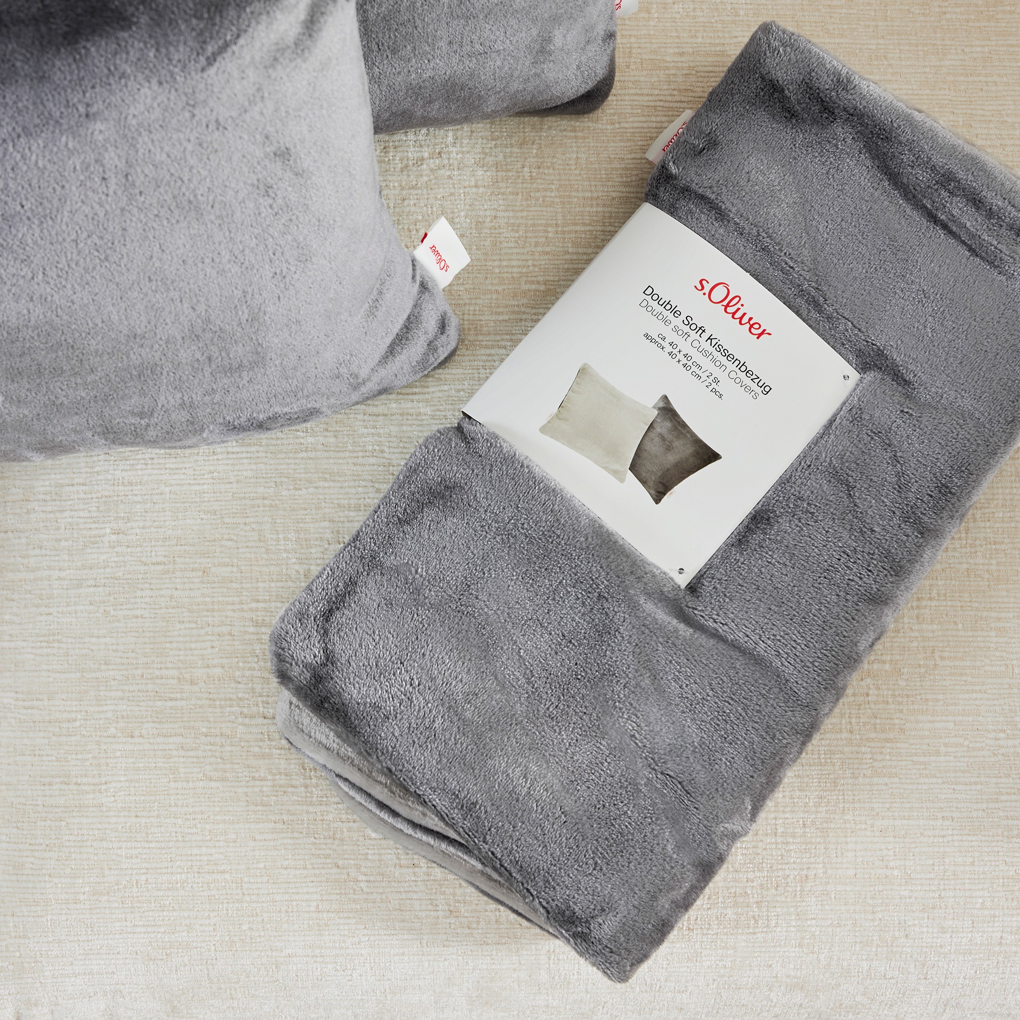 s.Oliver Wohndecke »Doublesoft, Kuscheldecke, BIG DEAL Angebot, Kissen geschenkt!«, Kuscheldecke, mit GRATIS-Zugabe: 2x Kissenhülle, mit Reißverschluss