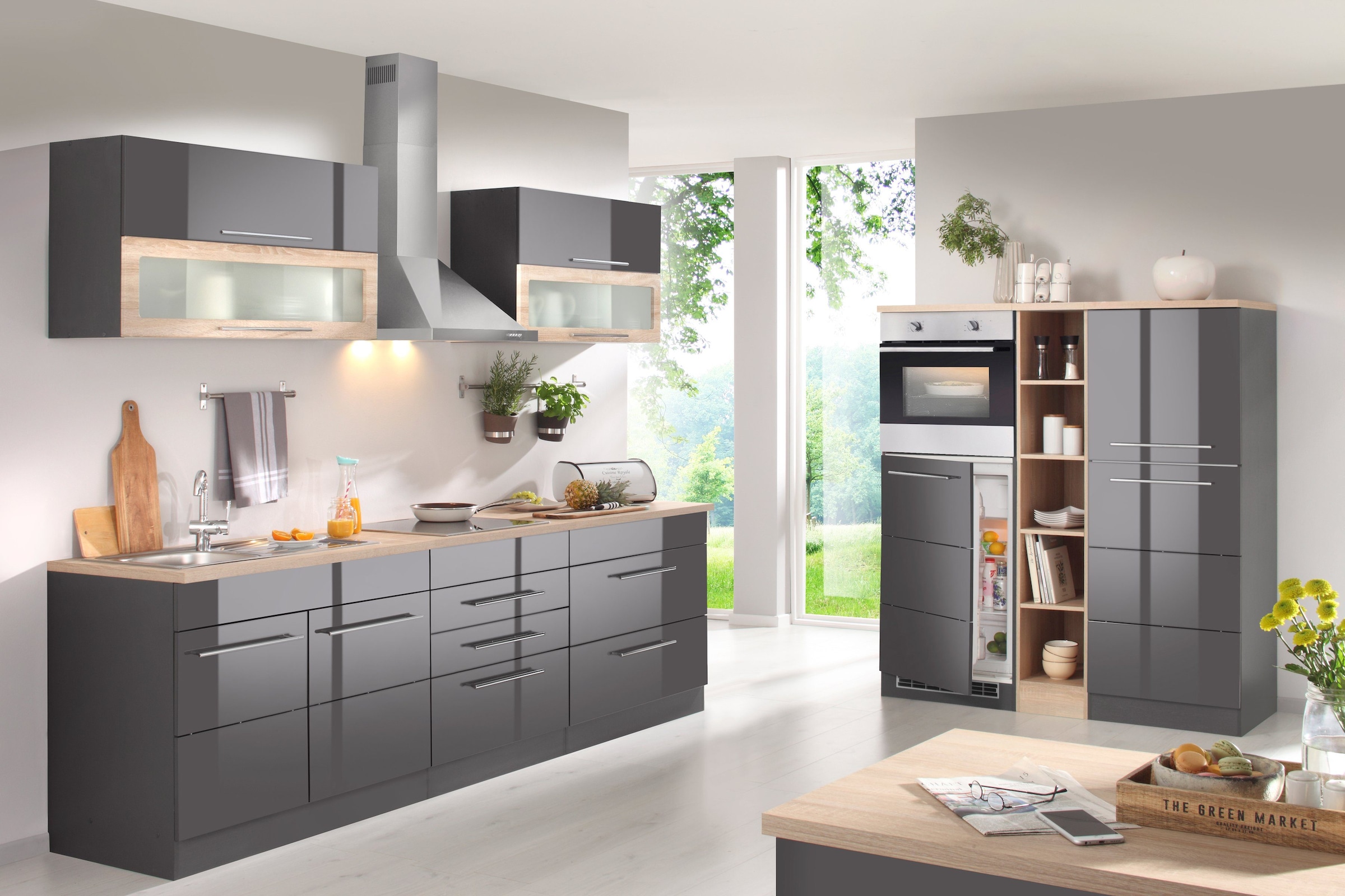HELD MÖBEL Spülenschrank »Wien«, Breite 100 cm, inkl. Einbauspüle