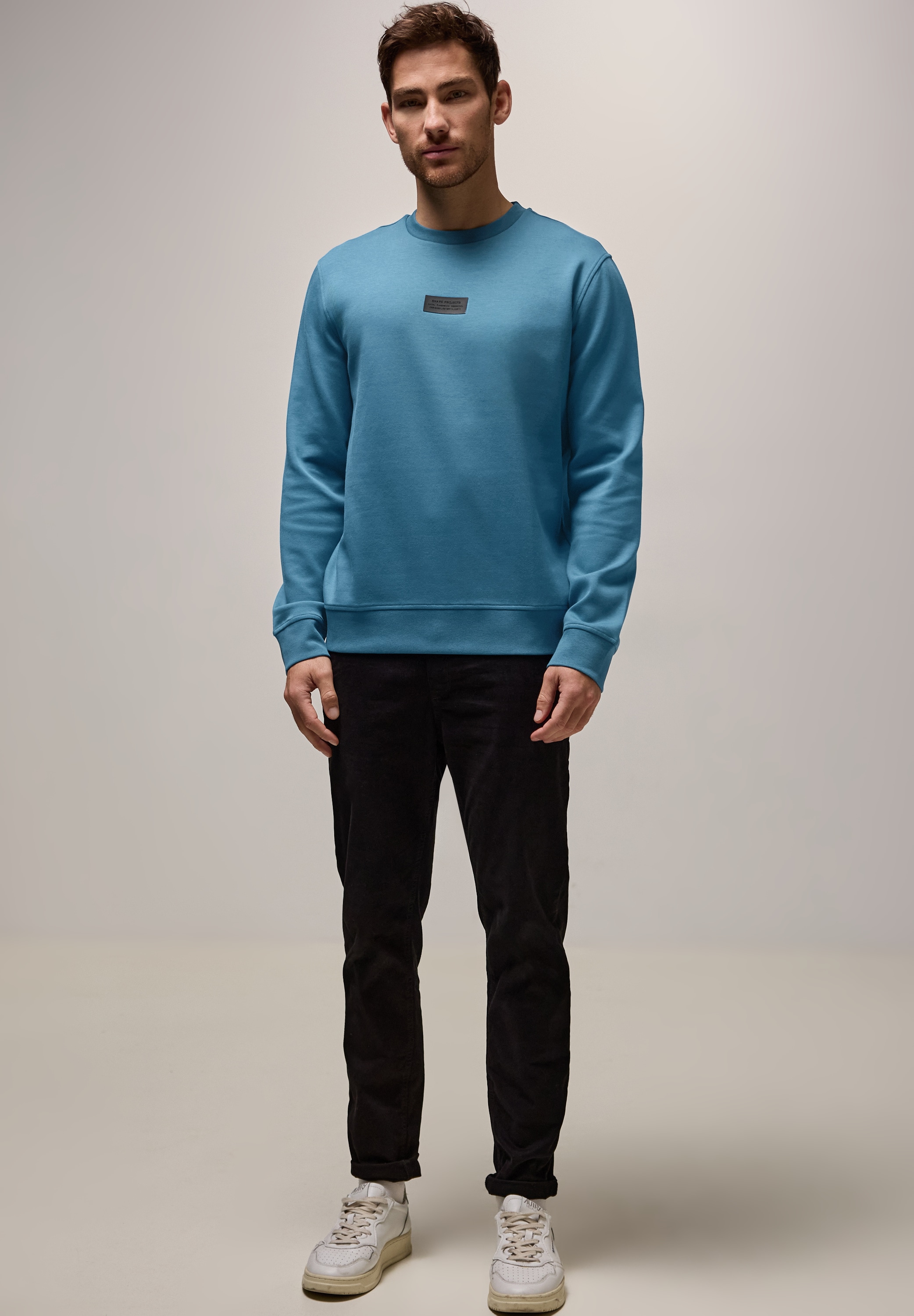 STREET ONE MEN Sweatshirt, mit Rundhalsausschnitt