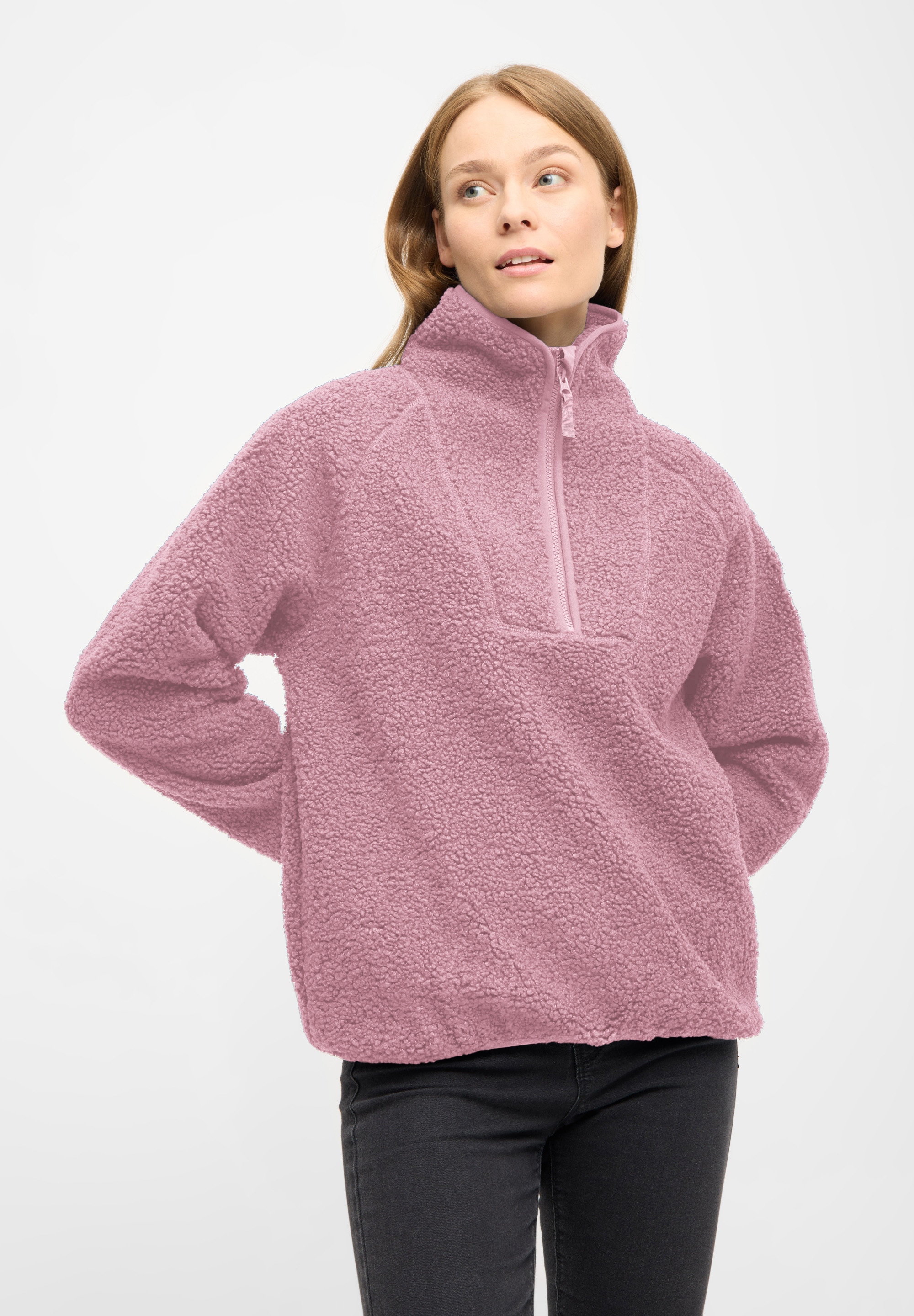 Derbe Fleecejacke "Kuschelby Troyer" ohne Kapuze Fleecepullover, Halfzip, w günstig online kaufen