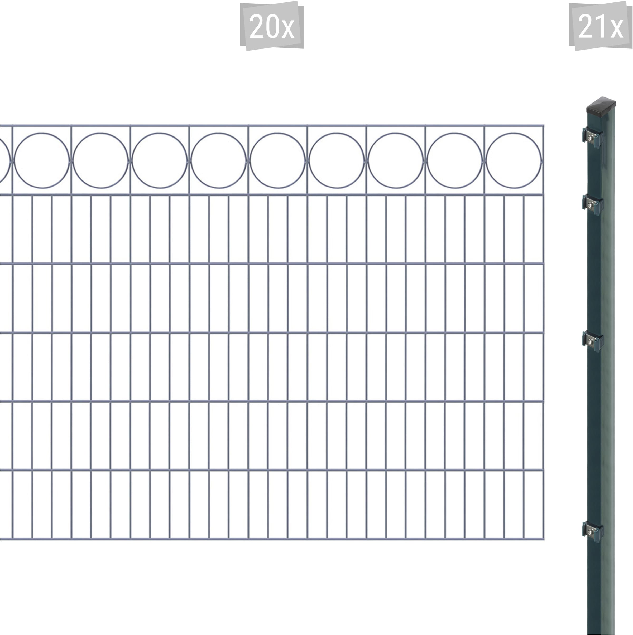 Arvotec 1100000002199 "EXCLUSIVE 120 zum Einbetonieren "Ring" mit Zierleiste" Zaunhöhe 120 cm, Zaunlänge 2 - 60 m