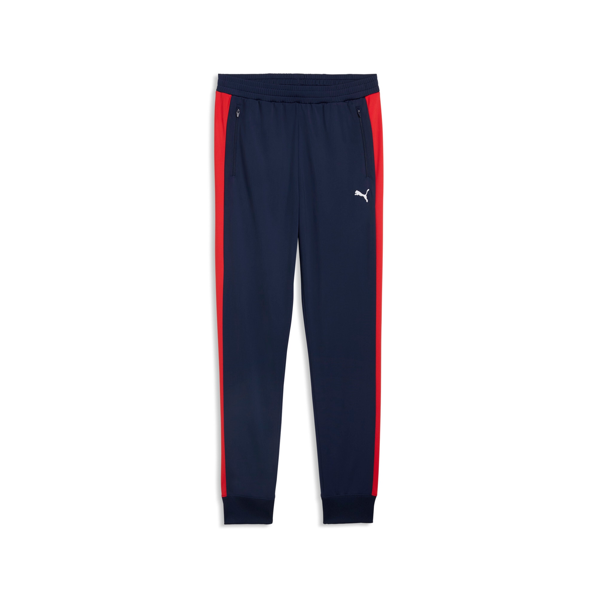PUMA Trainingshose "T7 FOUNDATION CL POLY KNITTED PANTS" mit Eingrifftaschen, Regular Fit, sportlicher Stil