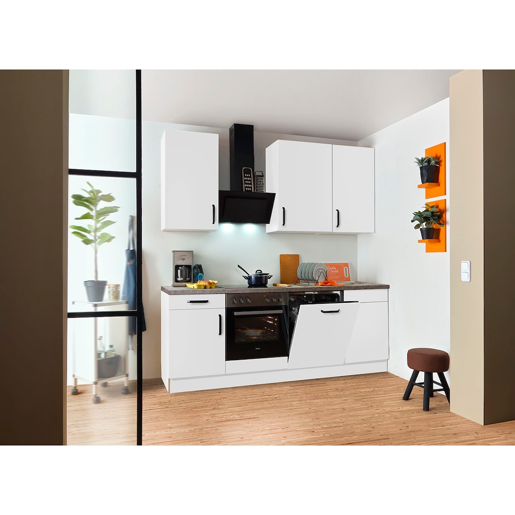 wiho Küchen Küchenzeile »"Simi", wahlweise mit E-Geräten, mit verstellbaren Füßen«