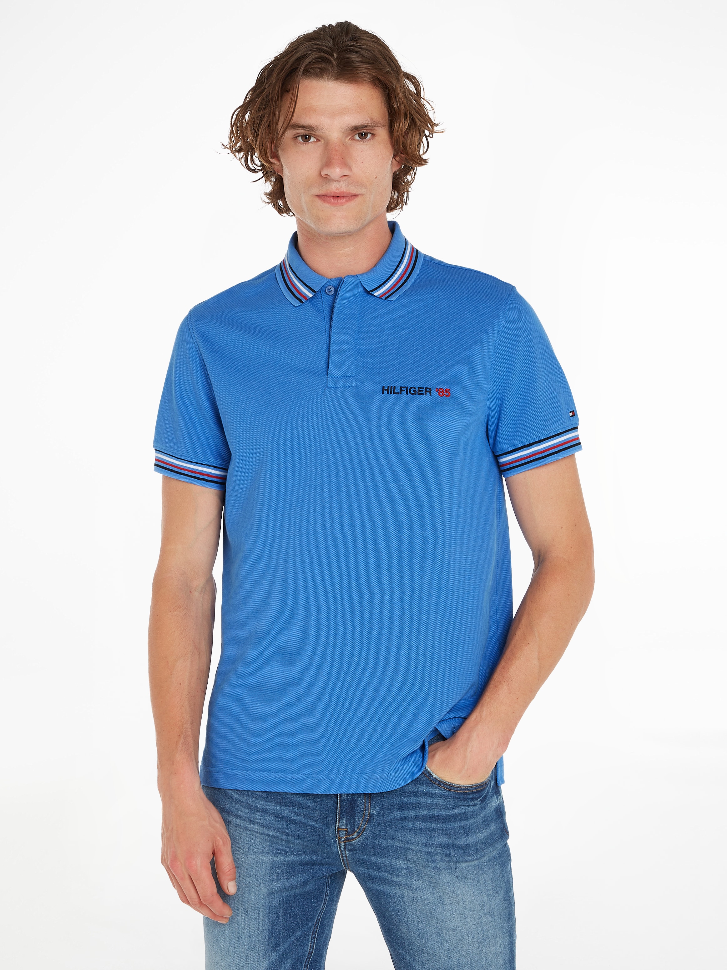 Tommy Hilfiger Poloshirt »CONTRAST GLOBAL STRIPE REG POLO«, mit kontrastfarbenen Details