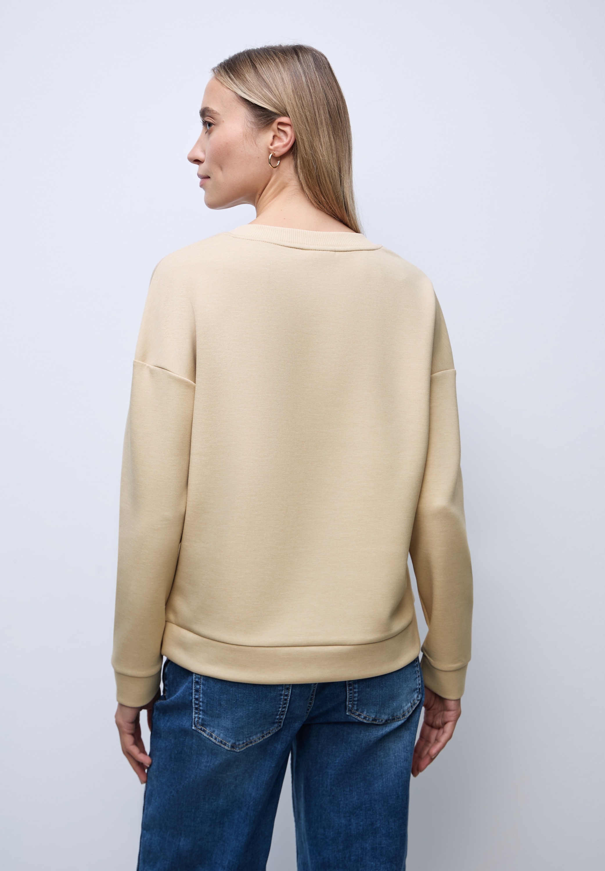 STREET ONE Sweater , Rundhals mit Ripp-Detail
