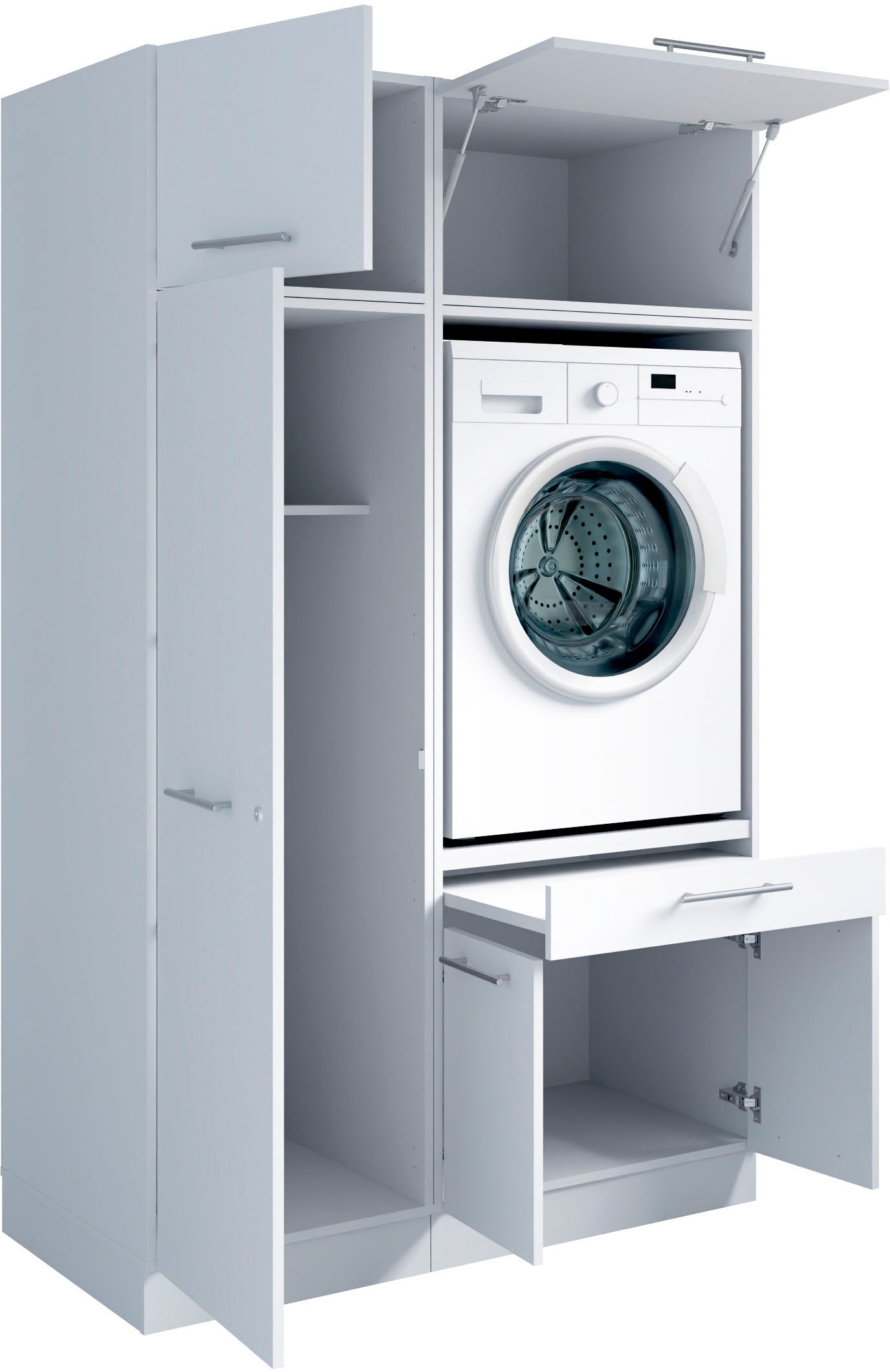 Laundreezy Mehrzweckschrank-Set »Laundreezy, 4-tlg. Mehrzweckschrank-Set B/H/T 118/200/68 cm« 4 Stk. tlg.