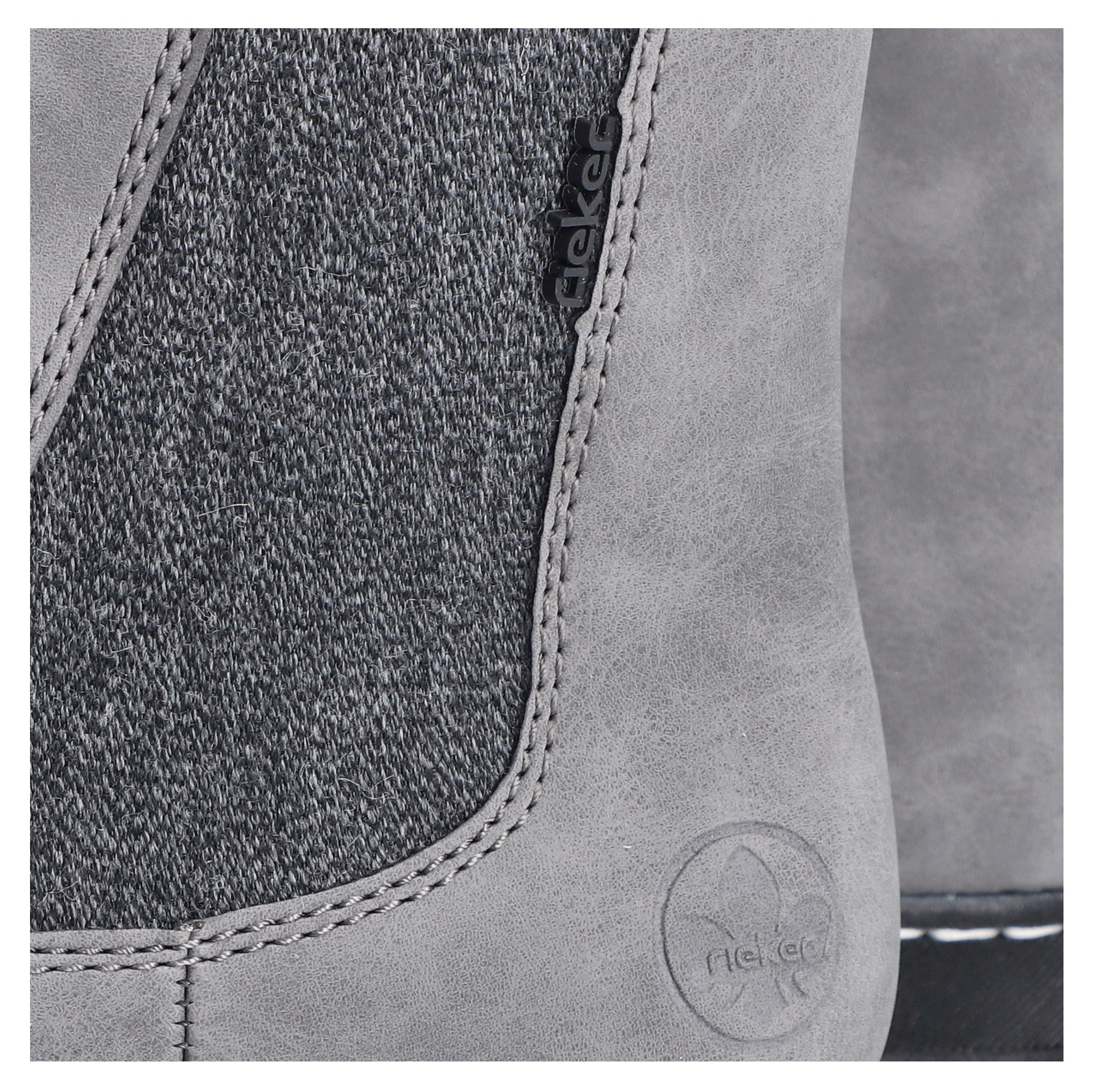 Rieker Chelseaboots, Winterstiefelette, Winterboots, Blockabsatz, mit Stretcheinsatz