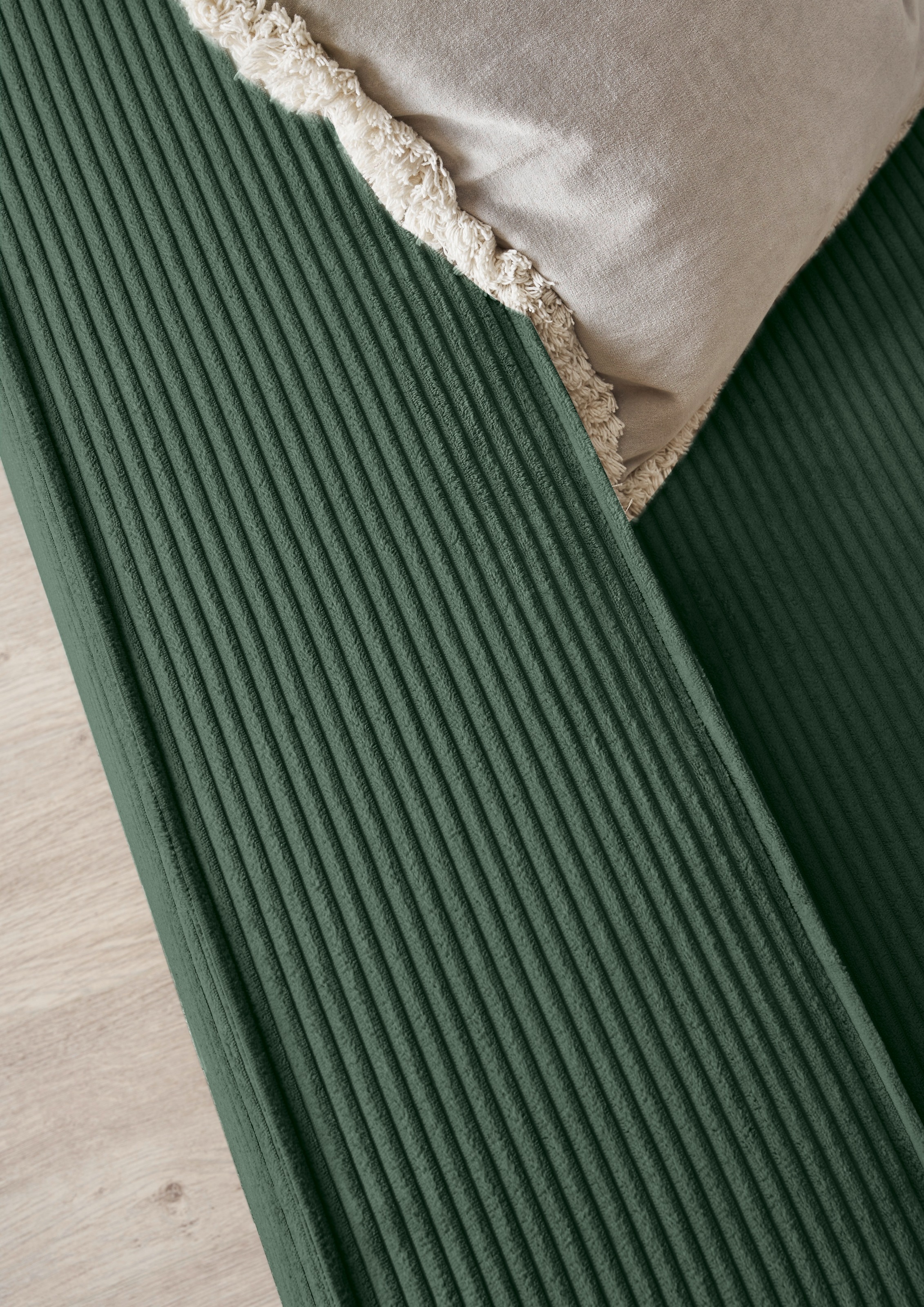 Home affaire Ecksofa »NEU: SHERWOODL XXL 284, Big-Sofa L-Form, tiefe Sitzfläche 95 cm, Cord,«, Leinenoptik, Recamiere rechts/links, auch als Schlafsofa stellbar