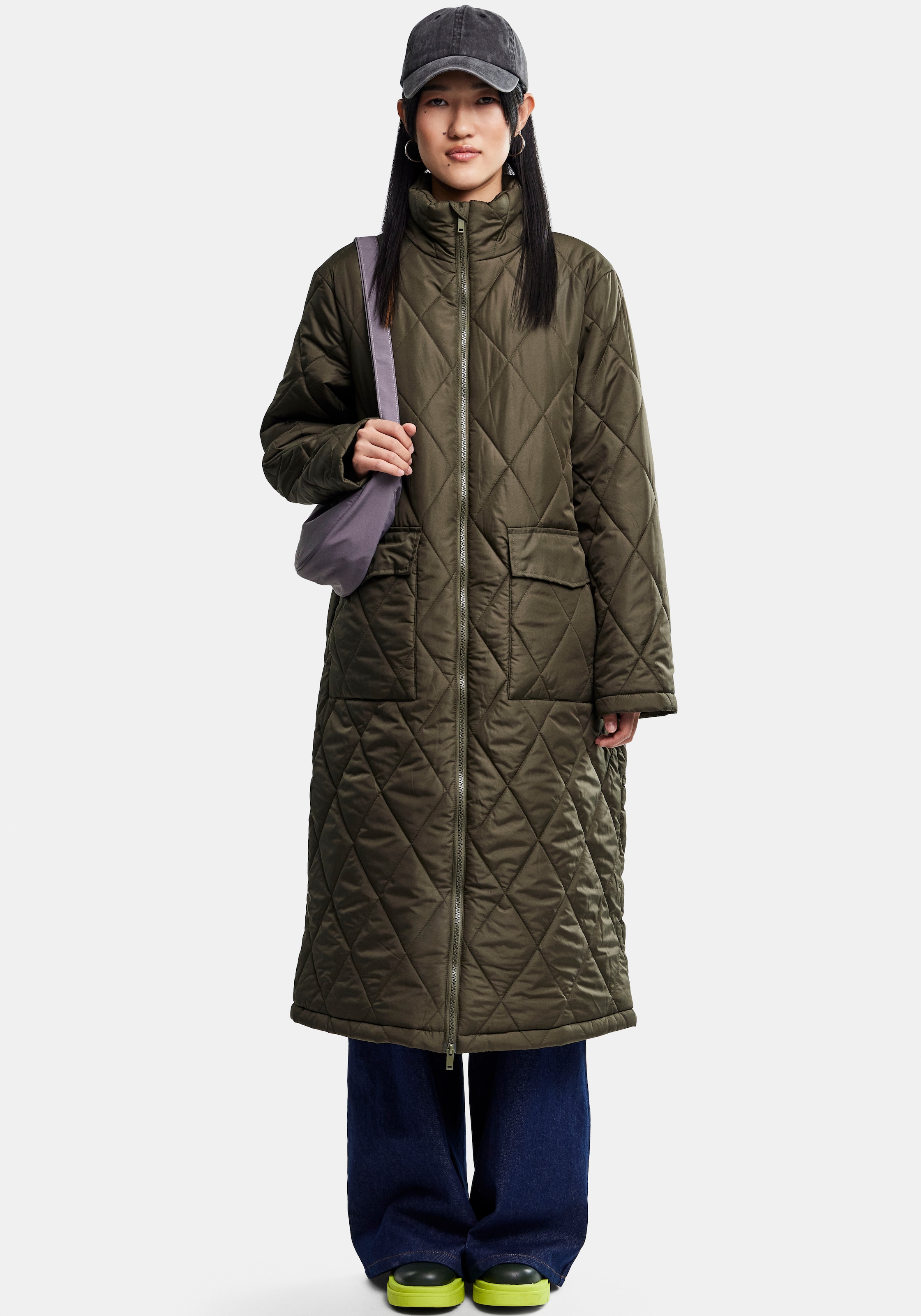 pieces Steppmantel "PCMAILEY LONG QUILTED JACKET NOOS BC" günstig online kaufen