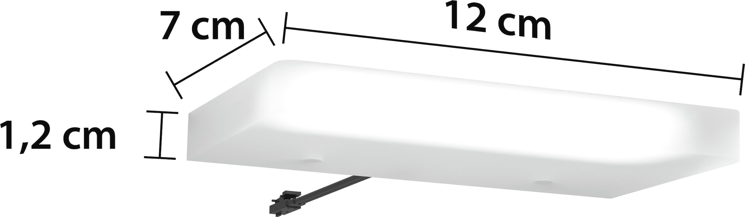 rauch Aufbauleuchte »Zubehör für Rauch-Schränke Schrankbeleuchtung Aufsatzleuchte LED« Neutralweiß LED-Acryl-Aufsatzleuchte B/H/T: 12/1/18 cm