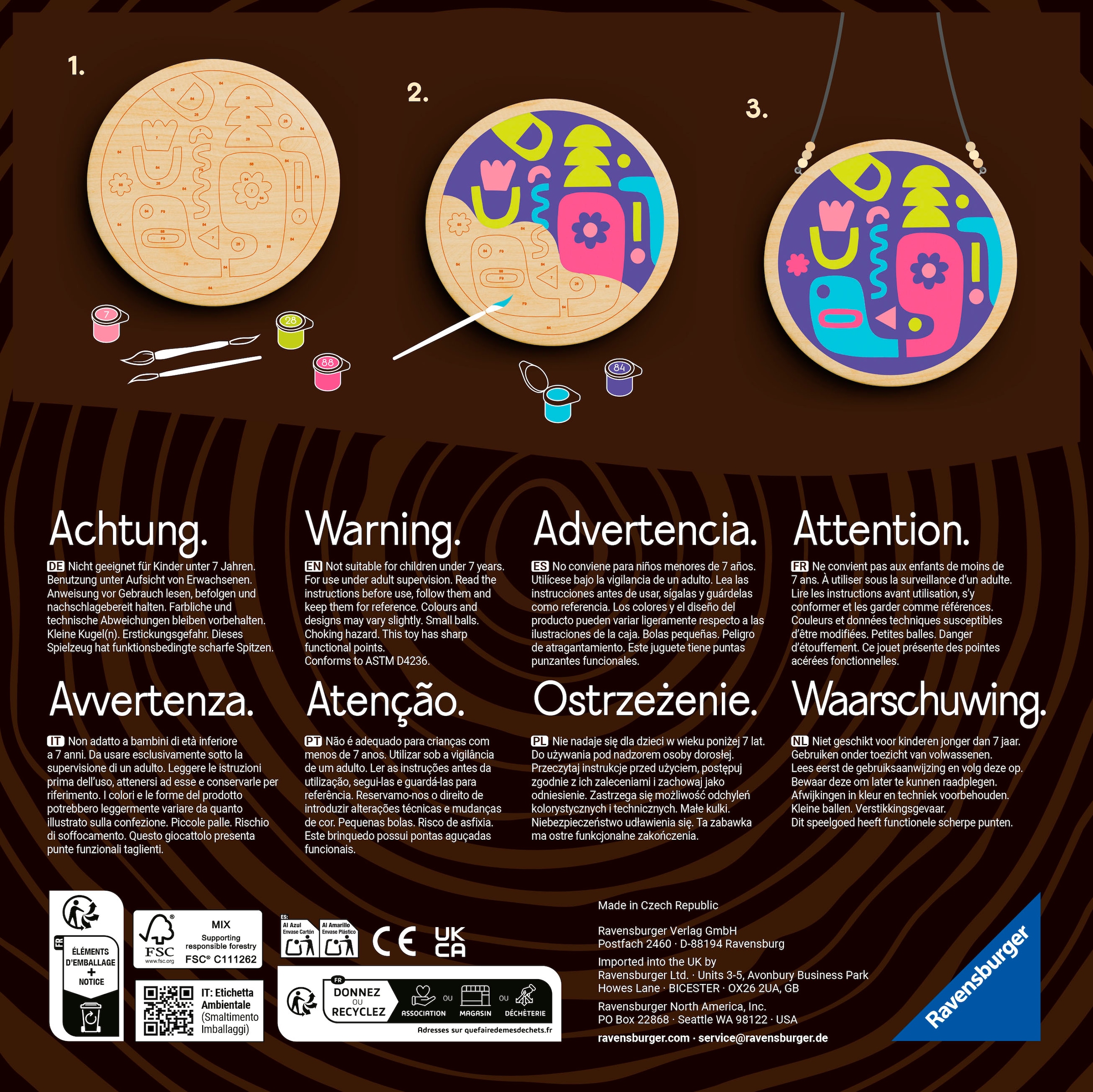 Ravensburger Malen nach Zahlen »CreArt, Wooden, Floral flows«, Made in Europe