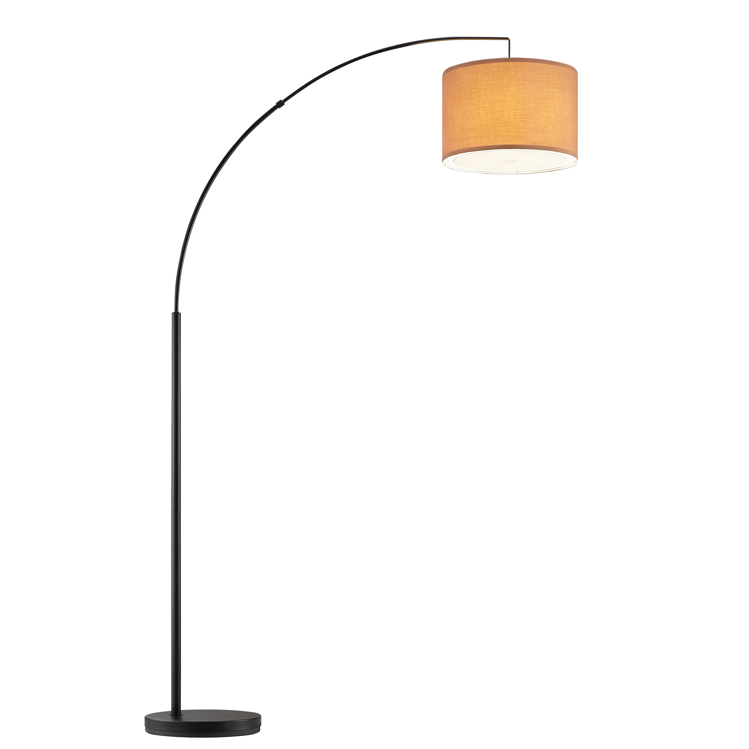 OTTO home Stehlampe »Stellan« E27 1 Stk. Bogenlampe Textilschirm Stoff Ø 36cm