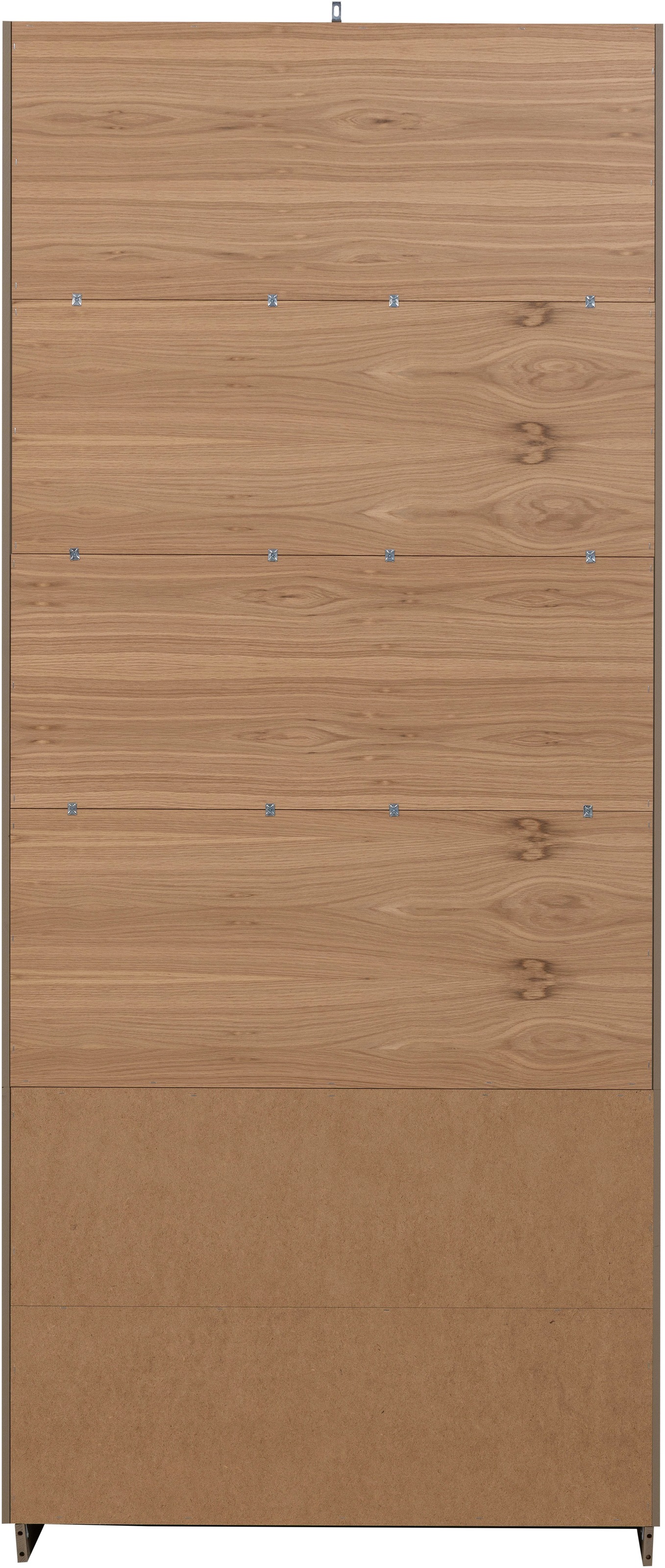WOOOD Glasvitrine »Casa FSC® Mix Kiefernholz Glastüren mit Eichendekor 101x40x236 cm« Kratzfeste Melaminoberfläche, sichtbare Maserung, einfach zu montieren