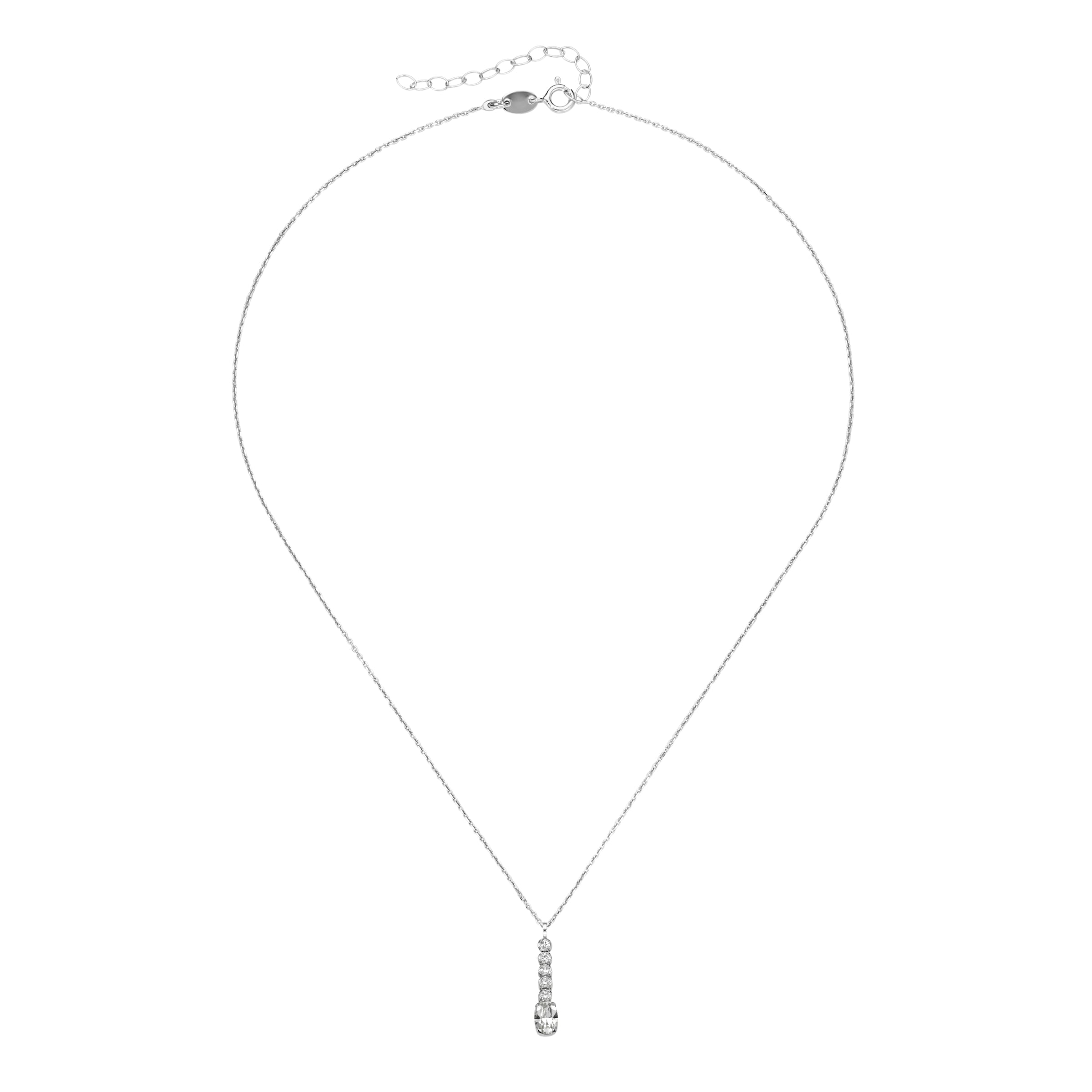 Smart Jewel Kette mit Anhänger »Anhänger mit Kristallsteinen, Silber 925«