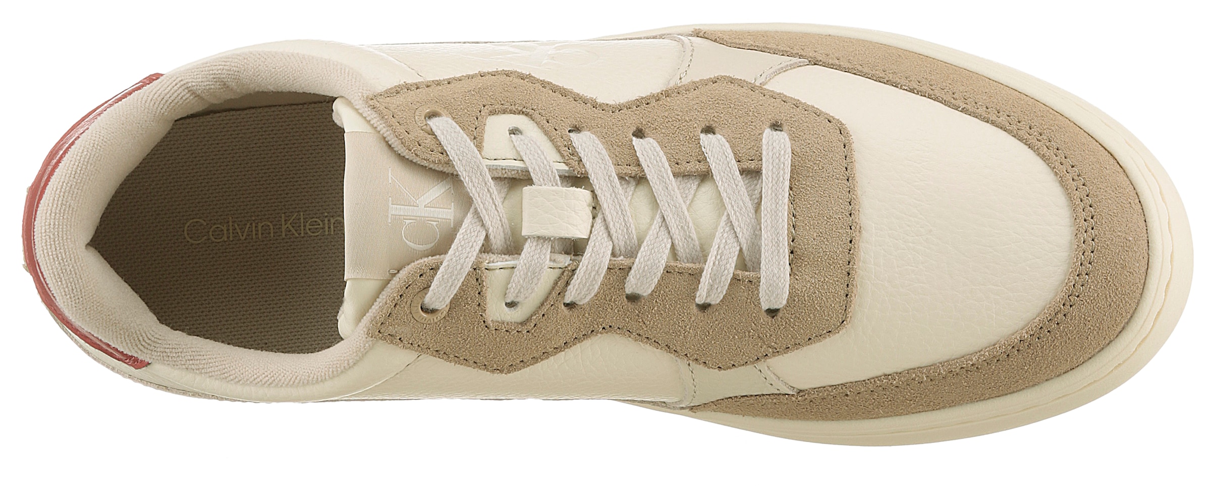 Calvin Klein Jeans Plateausneaker »CLASSIC CUPSOLE MG WMM«, Freizeitschuh, Halbschuh, Schnürschuh mit seitlichem CK-Logo