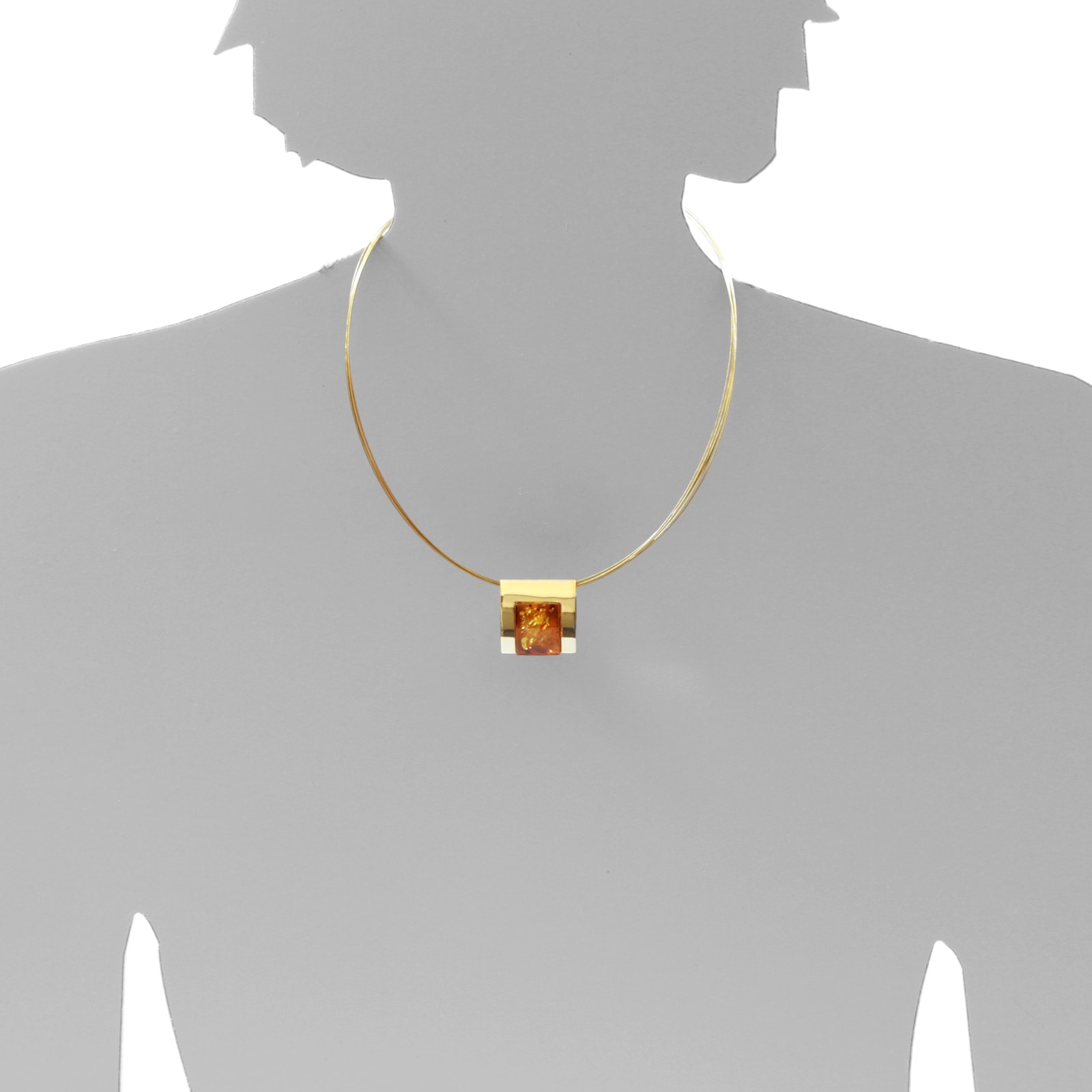OSTSEE-SCHMUCK Kette mit Anhänger »Ostsee-Schmuck Halsreif mit Anhänger Gleiter-Urte«, (2 tlg.)