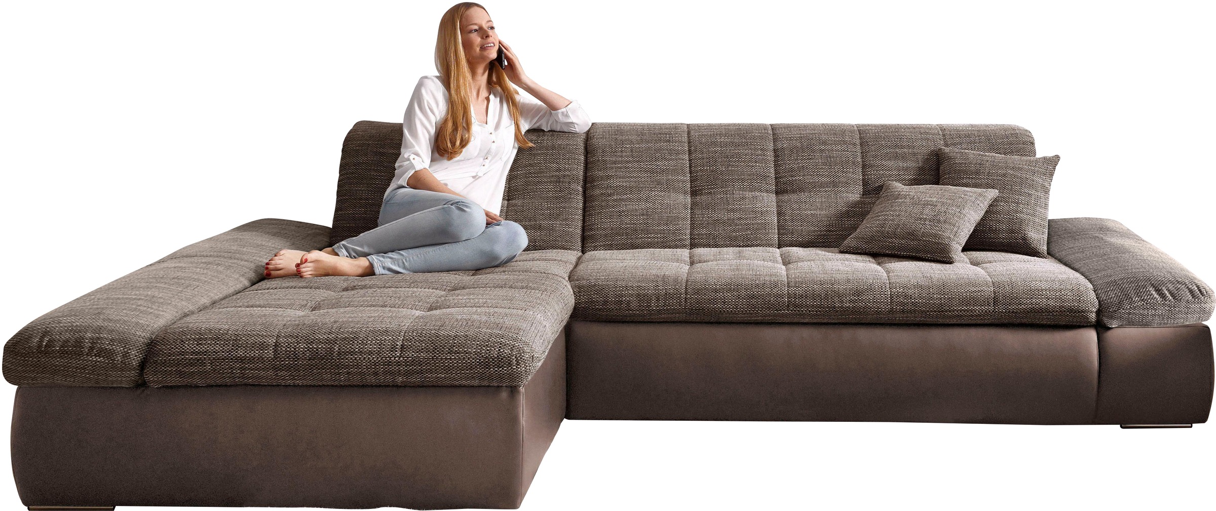 DOMO collection Ecksofa "Moric, L-Form, XXL-Sofa - Breite 300cm", wahlweise günstig online kaufen