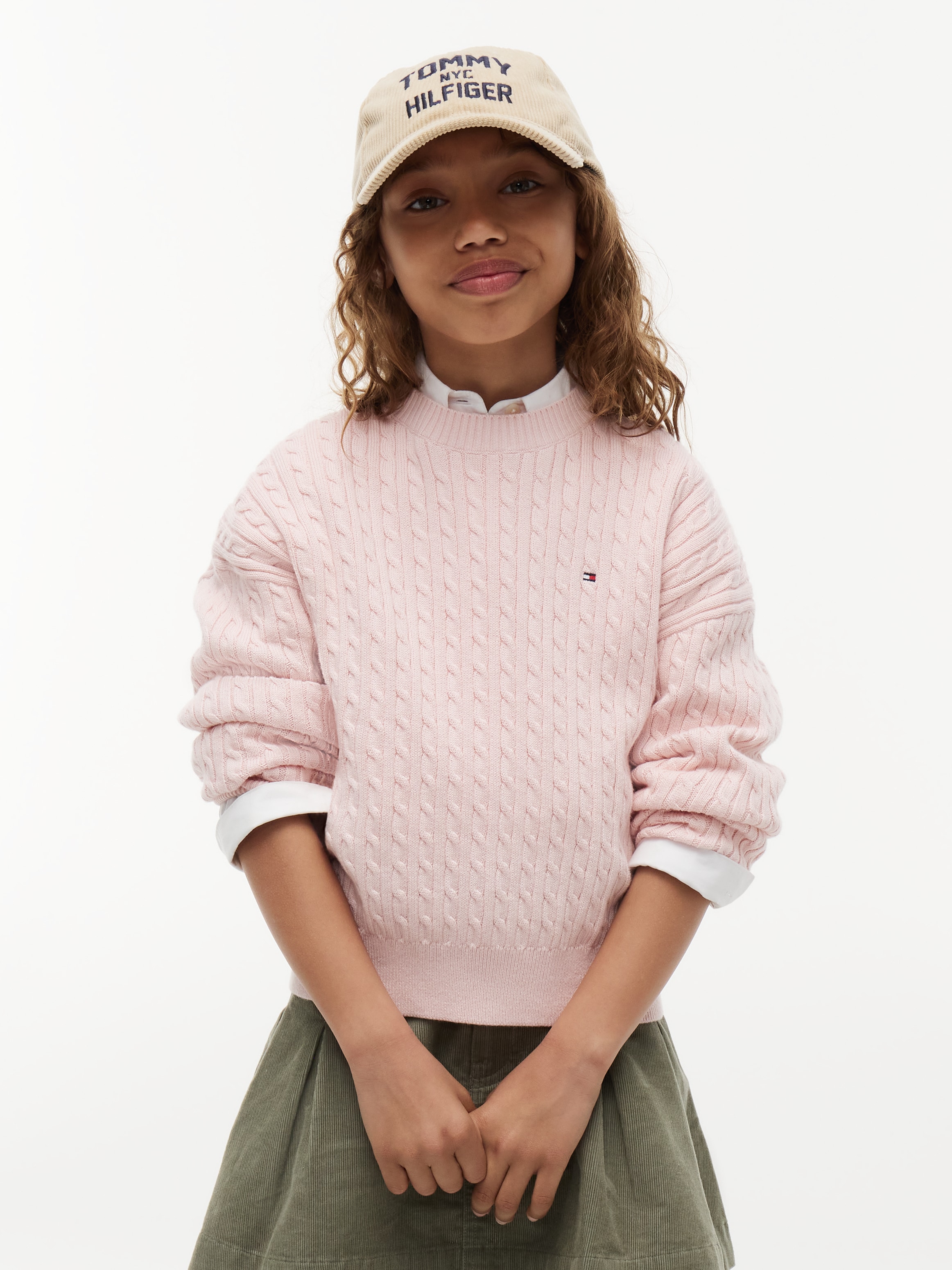 Tommy Hilfiger Strickpullover Rundhalsausschnitt, Regular Fit, Kinder bis 16 Jahre