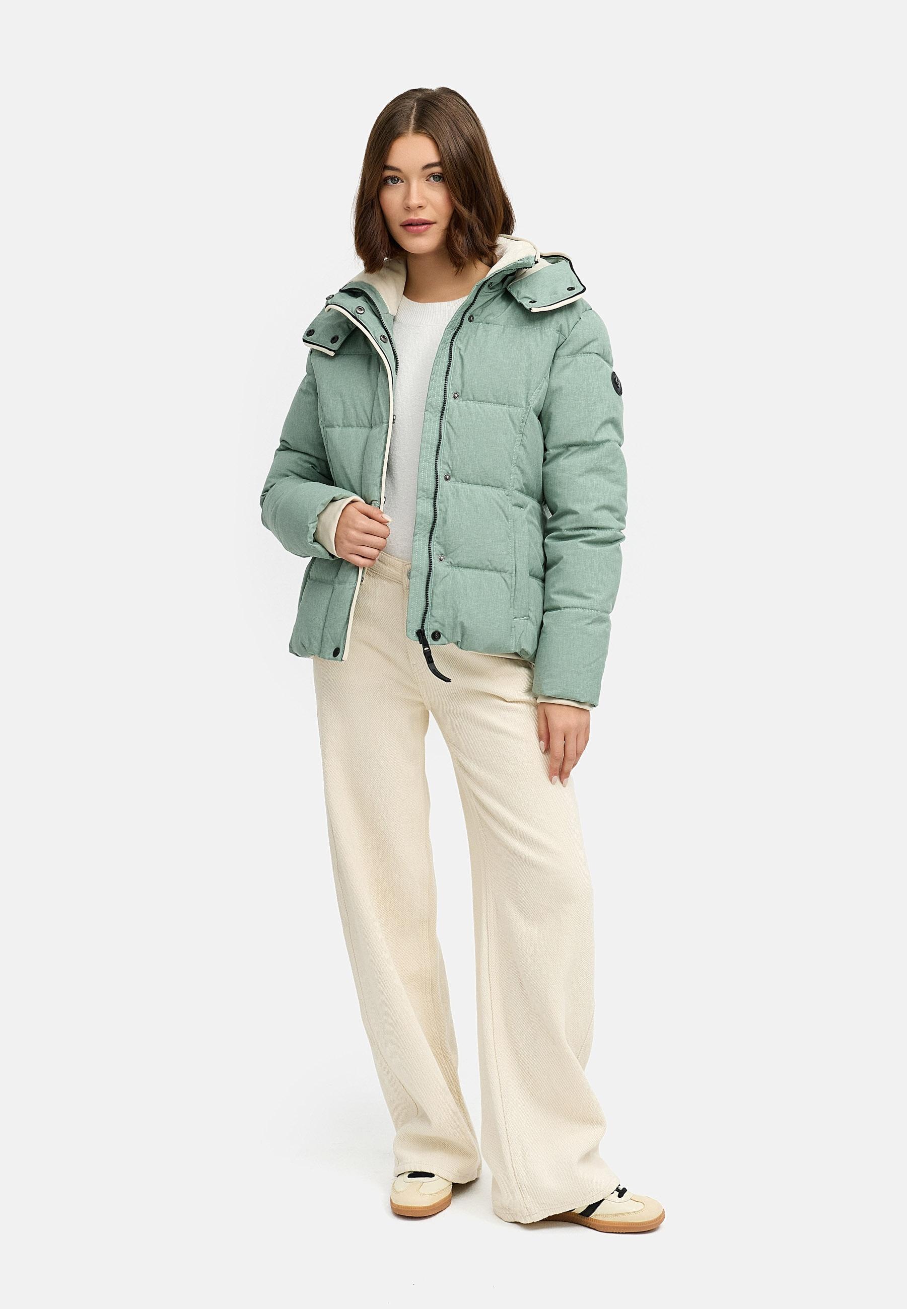 Ragwear Winterjacke »Gleama Melange YOUMODO«, mit Kapuze, Wasserdichte Steppjacke mit abnehmbarer Kapuze