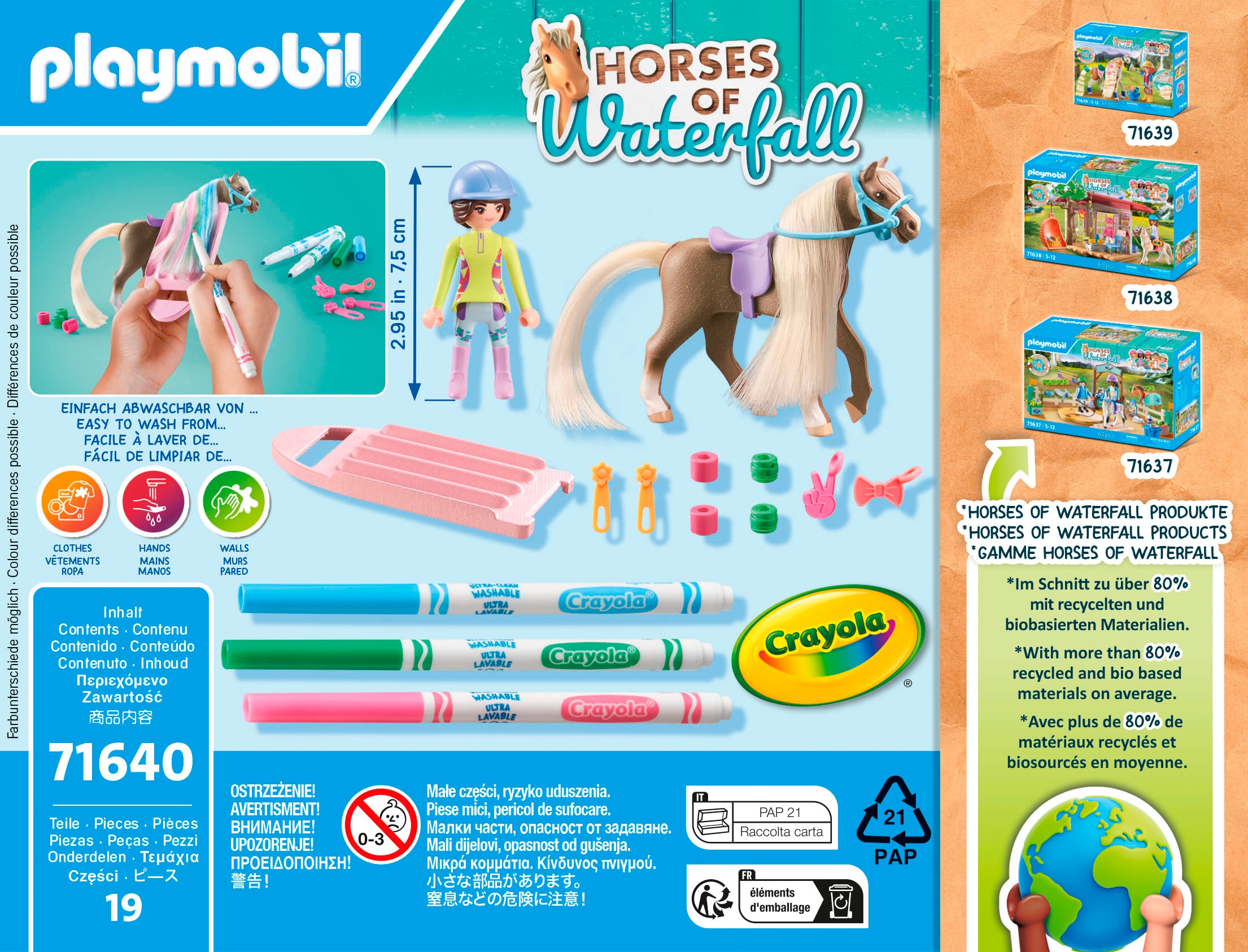 Playmobil® Konstruktions-Spielset »Kreativset mit Pferd und Stiften (71640), Horses of Waterfall« Made in Europe