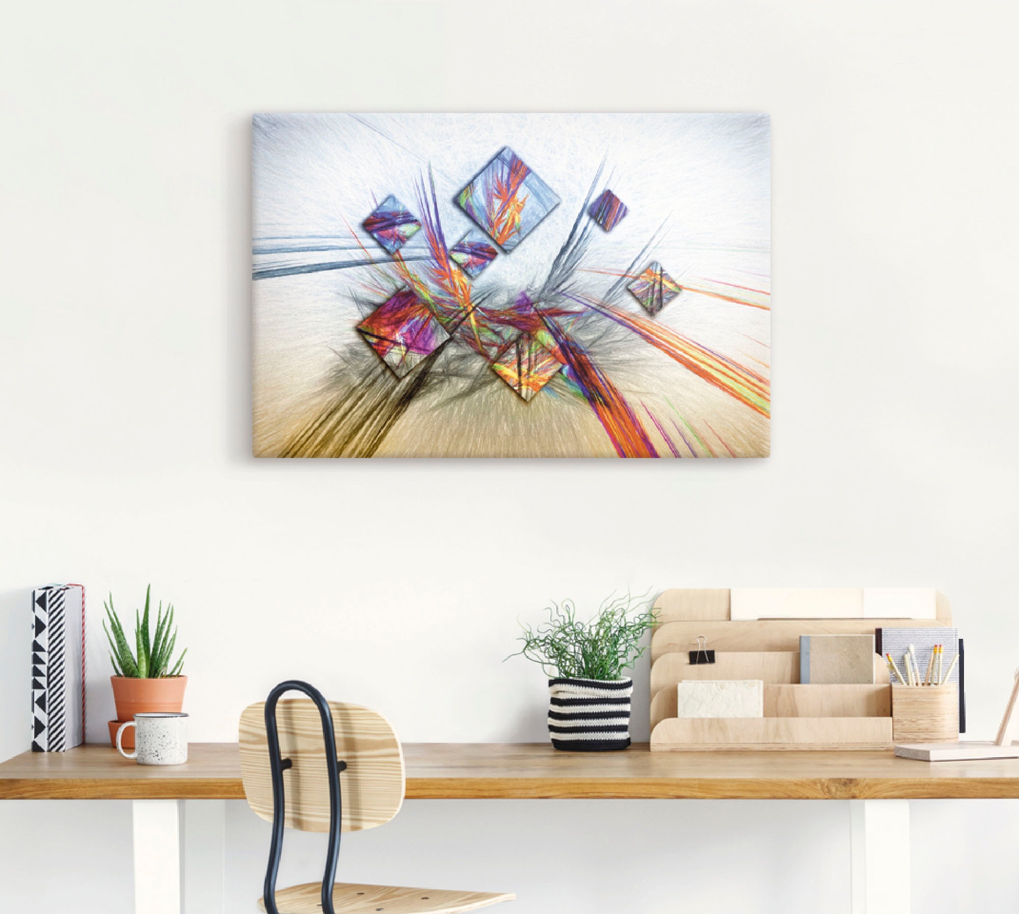 Artland Wandbild "Digitale abstrakte Malerei" Muster 1 Stk. tlg. als Leinwa günstig online kaufen