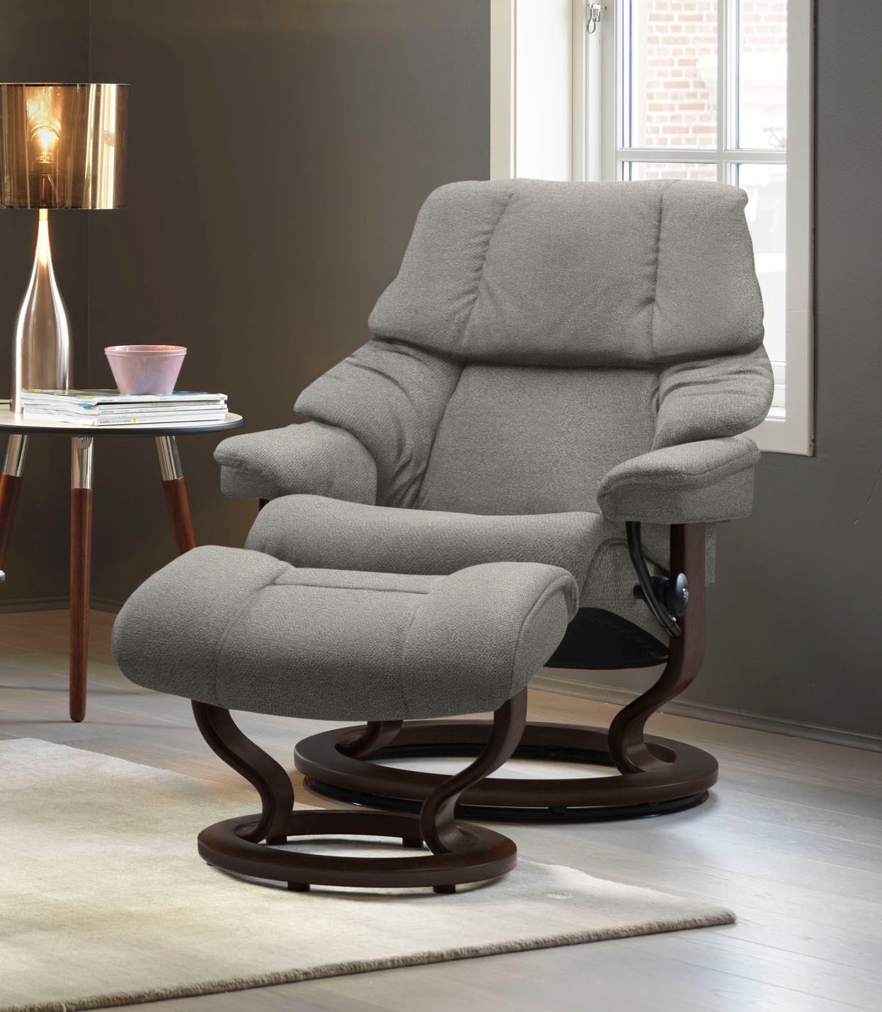 Stressless Relaxsessel "Reno", (Set, Relaxsessel mit Hocker), mit Hocker, m günstig online kaufen