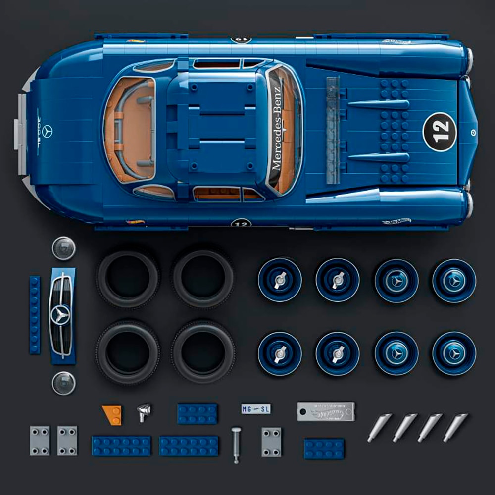 Mattel® Modellbausatz »Mattel Brick Shop Hot Wheels, PREMIUM SERIES MERCEDES-BENZ«, (1600 St.), 1:12