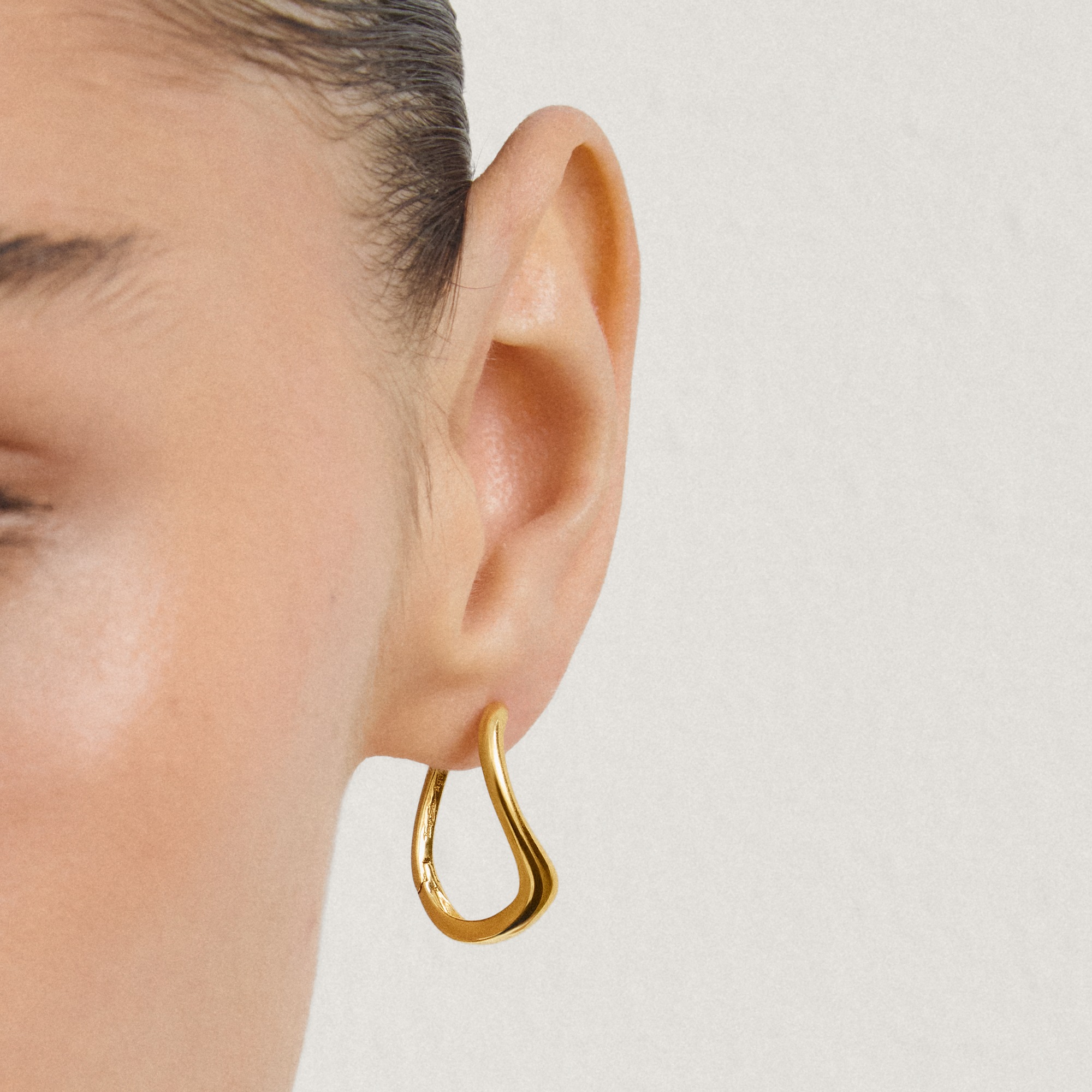 THOMAS SABO Paar Creolen »Fluid Elegance Creolen gelbgoldfarben«
