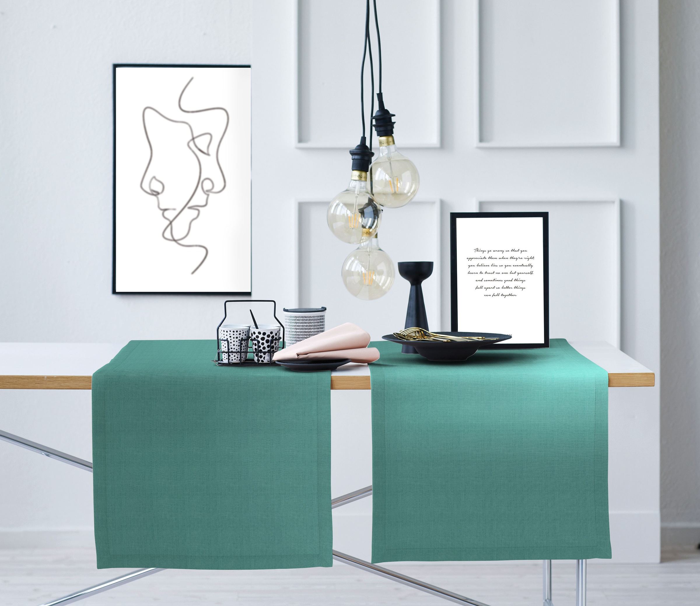 APELT Tischläufer "Arizona, Uni-Basic" Leinenoptik günstig online kaufen