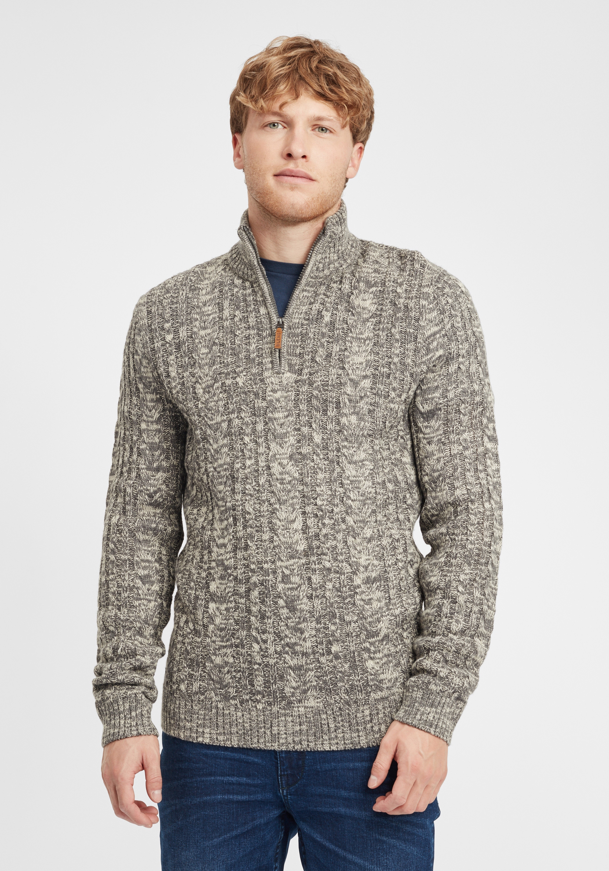 Blend Troyer "BHZotem", Grobstrick-Troyer mit Stehkragen günstig online kaufen