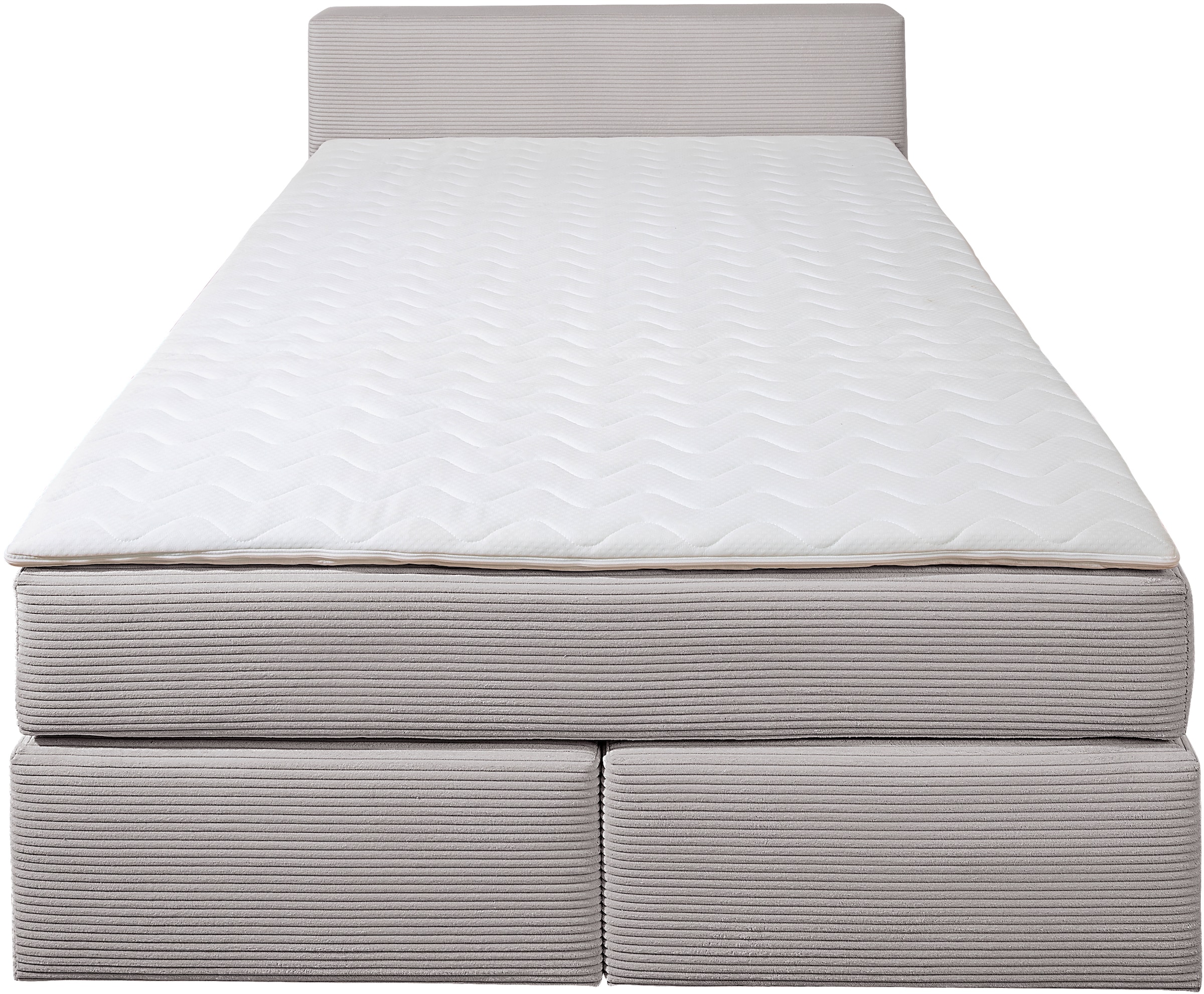 andas Boxspringbett »Åby«, In Cord Bezug, wahlweise mit und ohne Matrazte erhältlich
