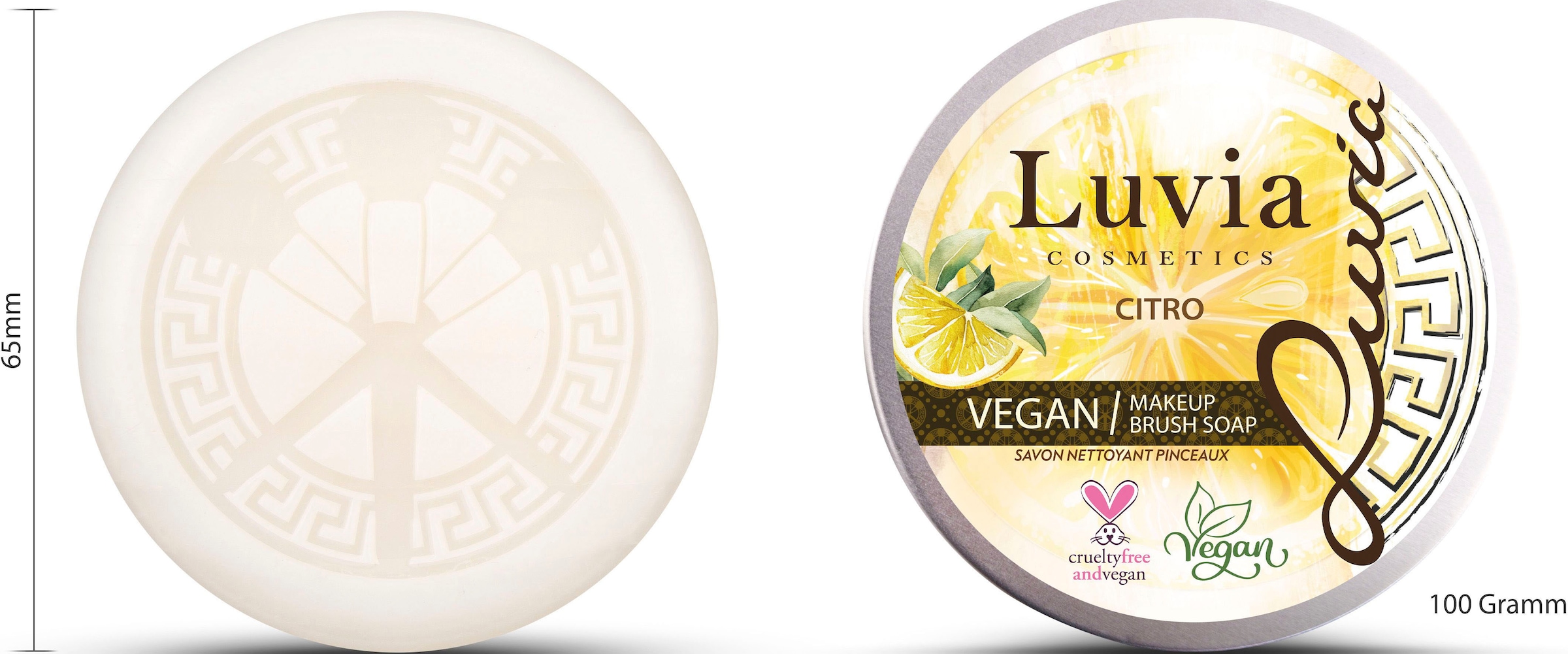 »The Luvia vegan Cosmetics Pinselseife Brush Essential Soap«