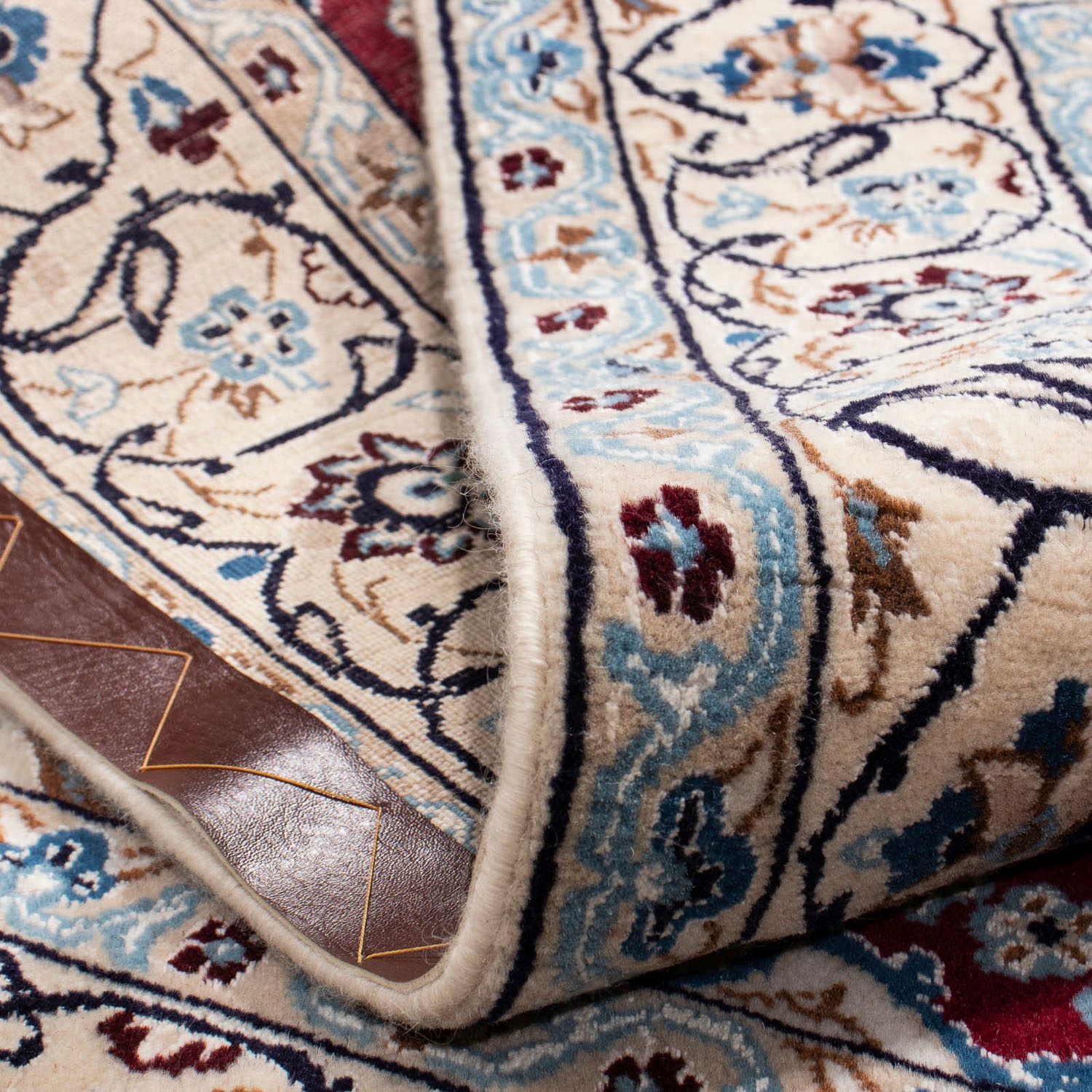 morgenland Orientteppich »Perser - Nain - Royal quadratisch - 160 x 155 cm - dunkelrot«, quadratisch, Wohnzimmer, Handgeknüpft, Einzelstück mit Zertifikat