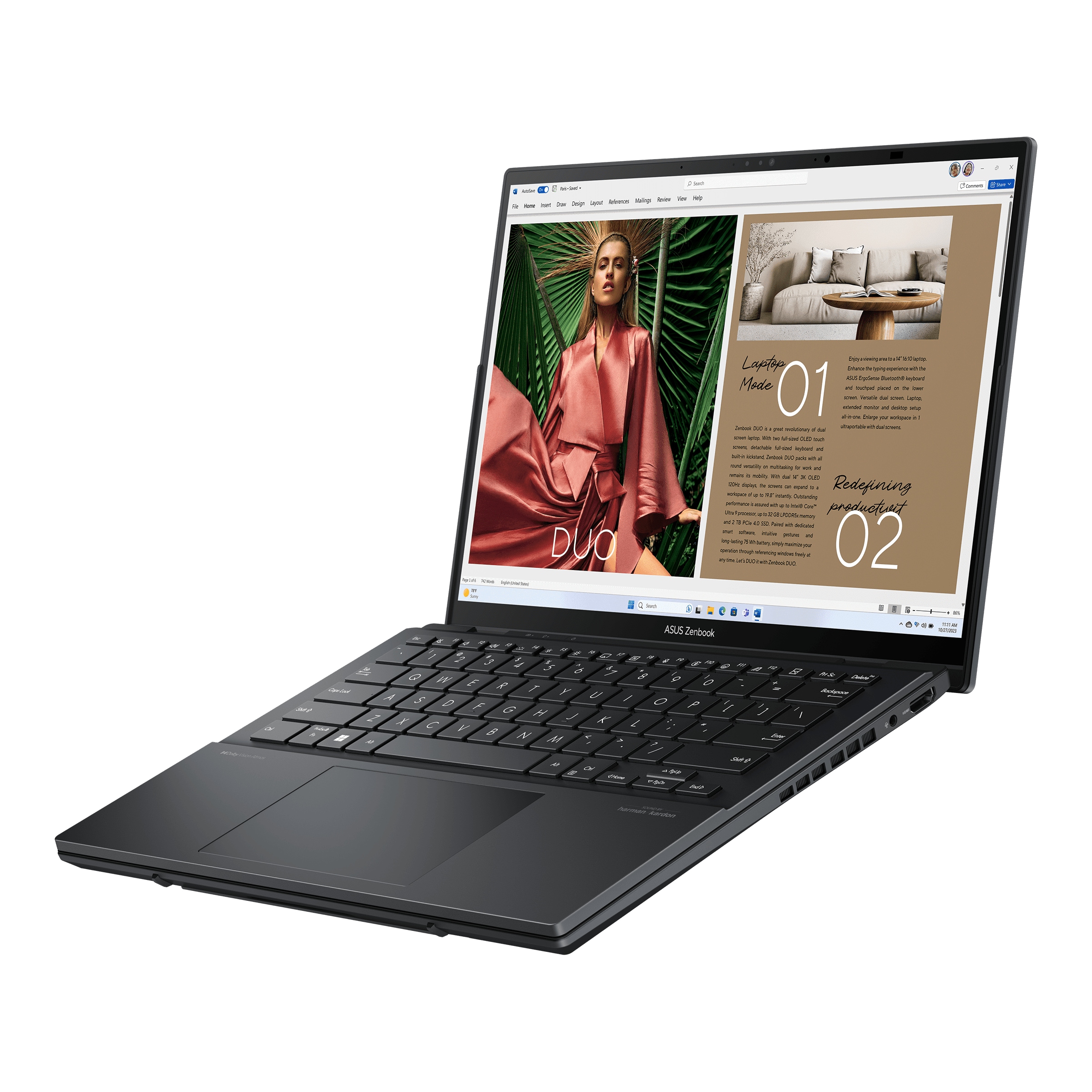 Asus Gaming-Notebook »Zenbook Duo 14" U5-125H 16 512 UX8406MA-QL114W«, 35,6 cm, / 14 Zoll, Intel, Core Ultra 5, 512 GB SSD