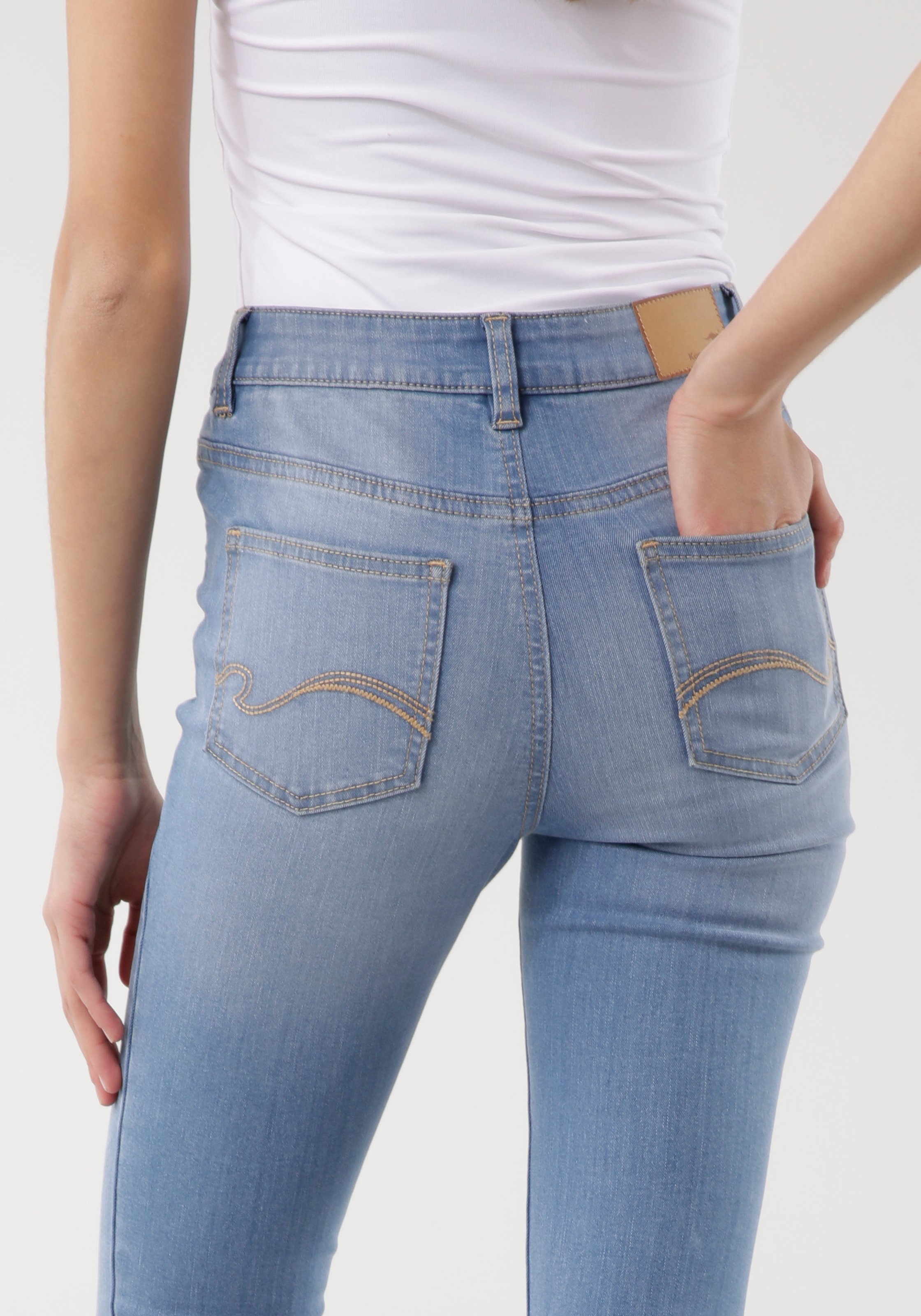 HIGH »SUPER online used-Effekt bestellen SKINNY RISE«, BAUR | mit 5-Pocket-Jeans KangaROOS