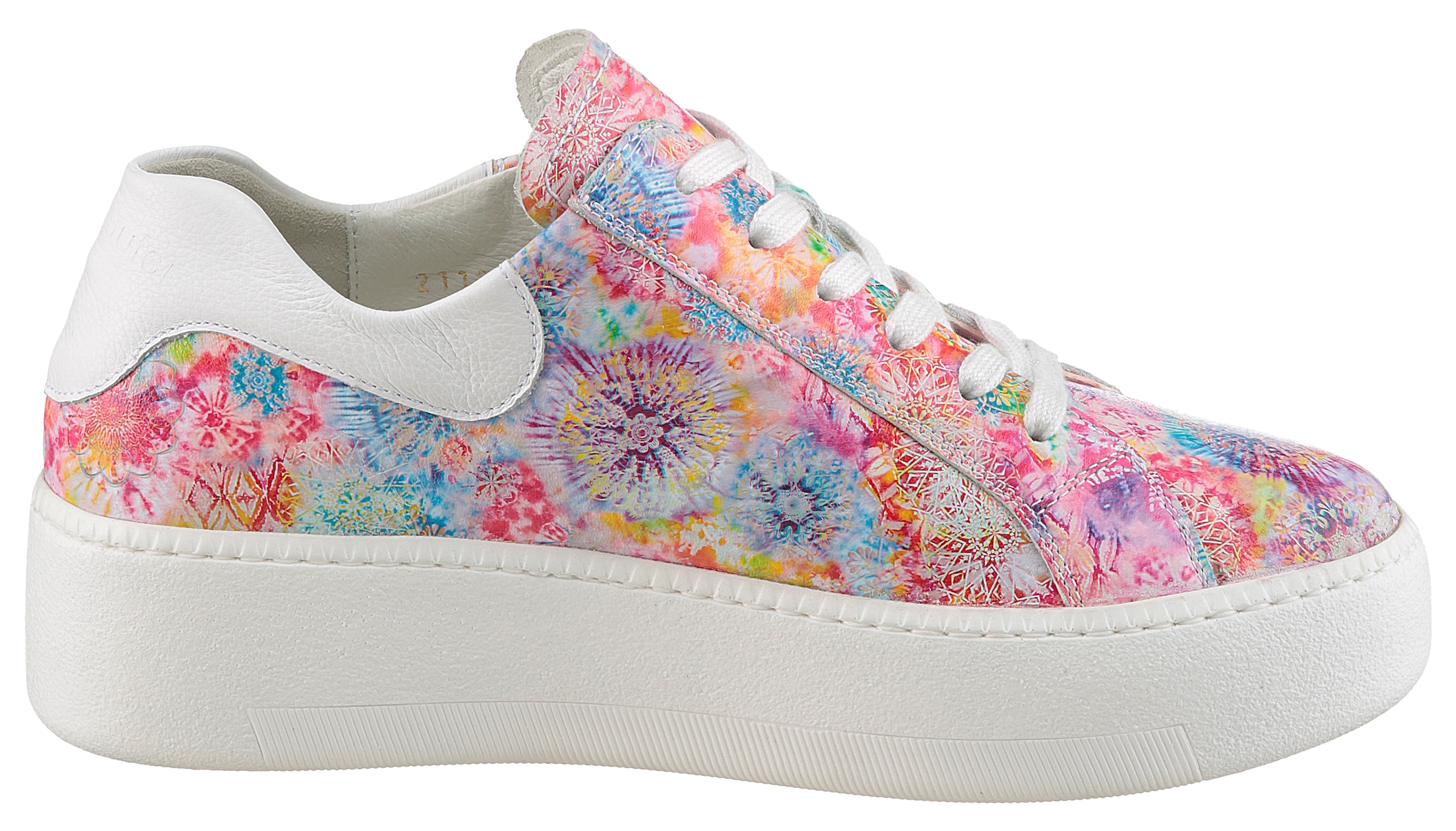 Waldläufer Plateausneaker »H-NICKY«, Freizeitschuh, Halbschuh, Schnürschuh mit hübschem Blütenprint