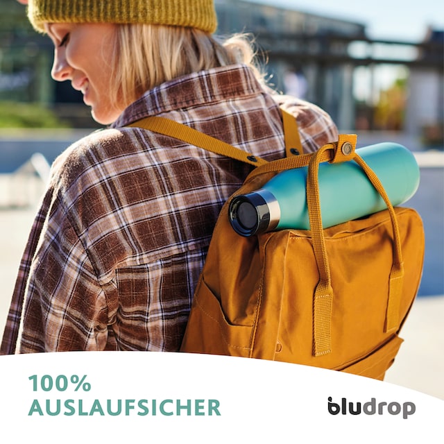 Emsa Trinkflasche »Bludrop Color«, (1 tlg.), Edelstahl, Quick-Press Deckel, 12h  warm/24h kühl, spülmaschinenfest | BAUR